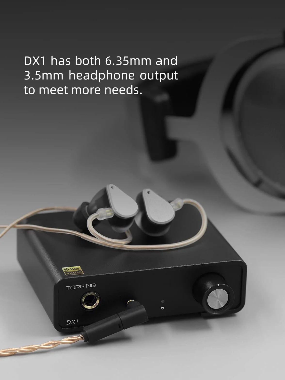Topping DX1 Mini Stereo DAC wzmacniacz słuchawkowy AK4493S 384 kHz/32 bit DSD256 HiFi srebrny