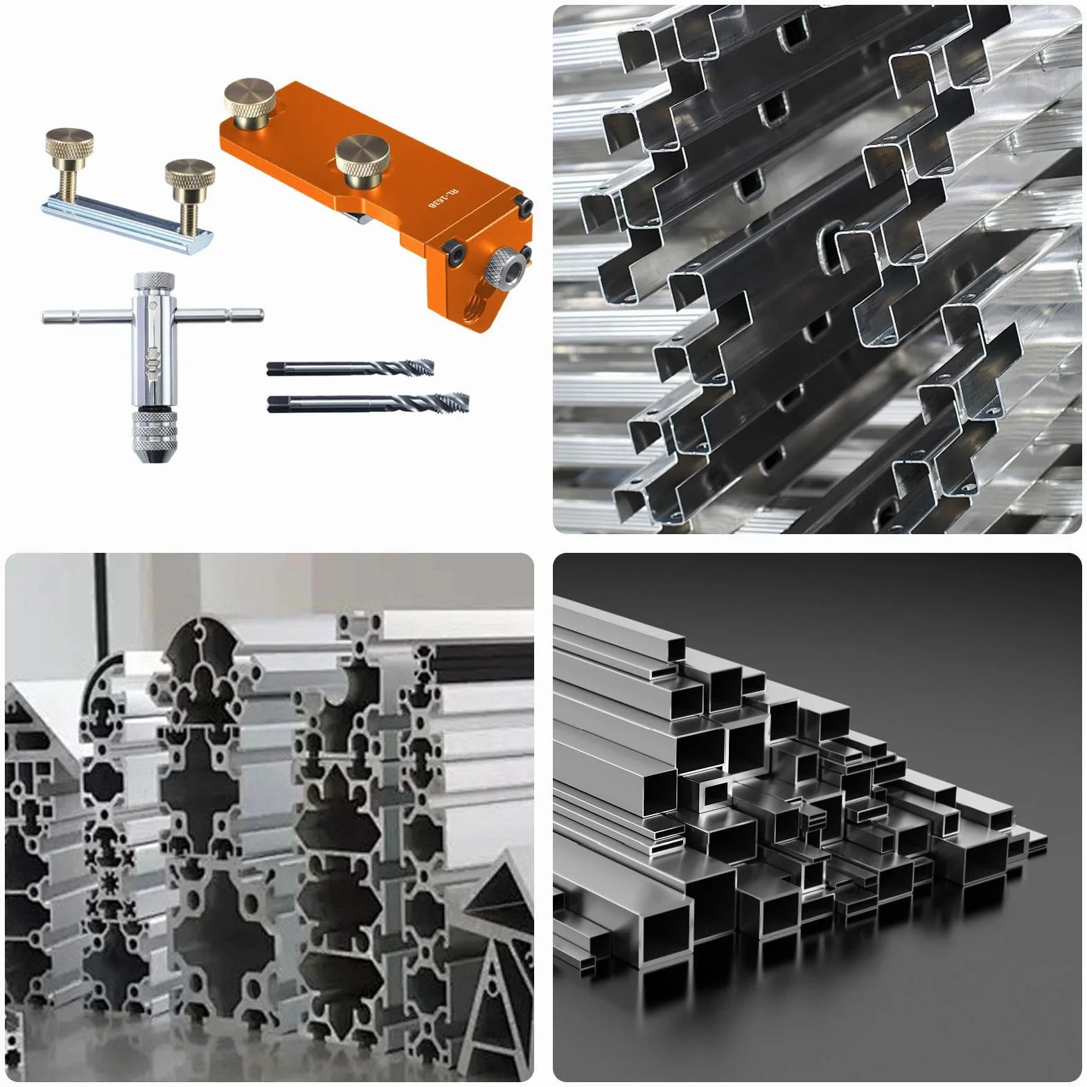 Przewodnik Wiertniczy do Profili Aluminiowych Szablon Wiertarski | Asystent do Gwintowania i Narzędzie do Cięcia Sprzętu z Precyzyjnym Pozycjonowaniem do Obróbki Drewna i Metalu