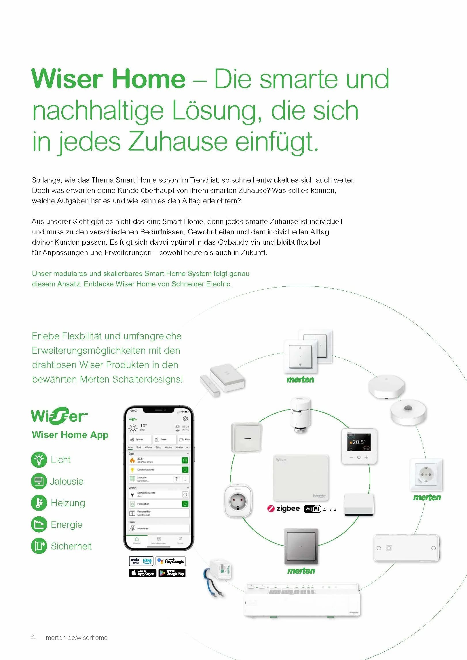 Schneider Electric Merten MEG5116-0300 Wiser Connected moduł przyciskowy, jednoczęściowy, podtynkowy, system M, Smart Home