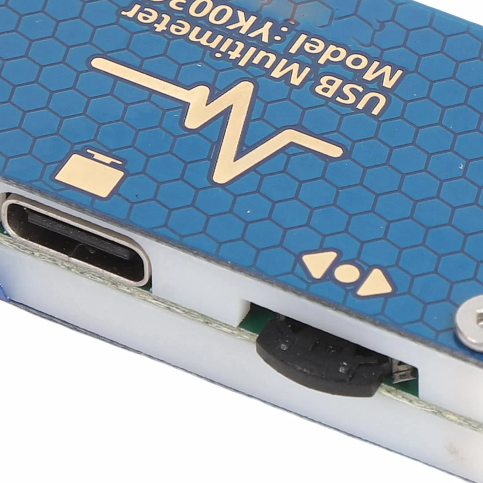 Demeras Tester Napięcia Typu C Przenośny, Kompaktowy Multimetr USB C do Wykrywania Kabli do Transmisji Danych Stop Aluminium 1 Jednostka