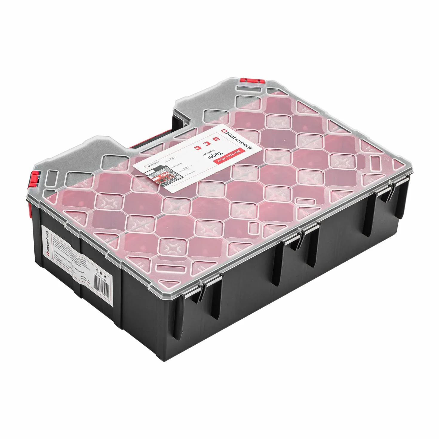 6 x modułowa skrzynka asortymentowa, magazynek na małe części – 284 x 390 x 60 mm – skrzynka do sortowania z przezroczystą pokrywką, walizka do sortowania, pudełko na narzędzia, walizka asortymentowa