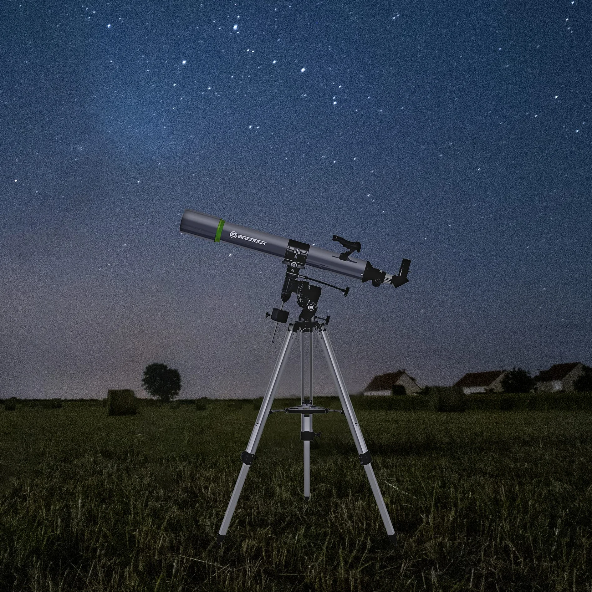 Bresser 90/900 EQ3 Teleskop Astronomiczny Czarny Szary