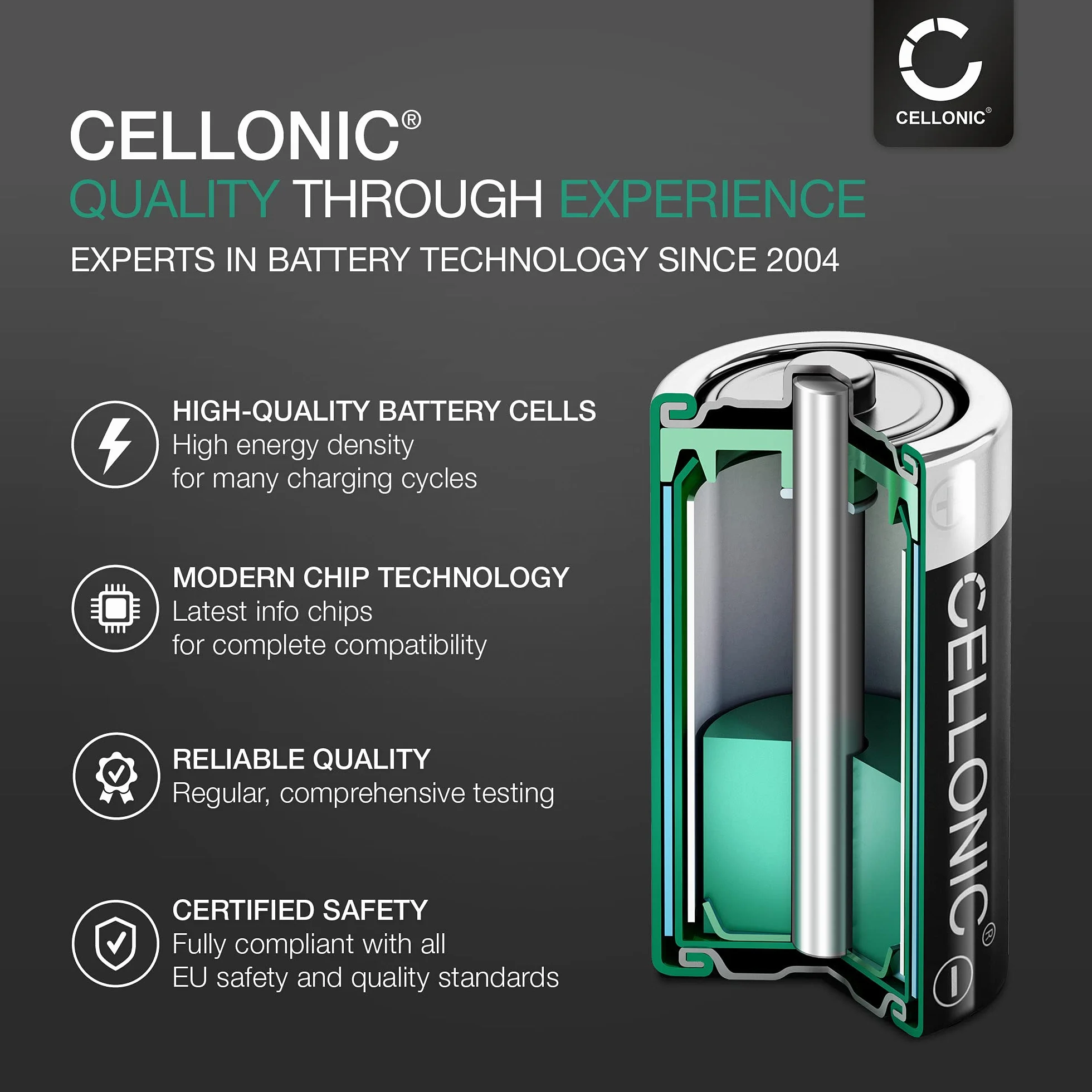 CELLONIC akumulator do odtwarzacza mp3 kompatybilny z Apple iPod 7 Gen. Classic Late 2009 3.7V 450mAh
