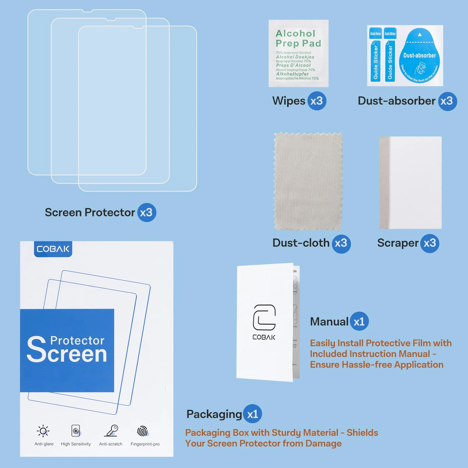 CoBak matowa folia ochronna do Kindle Paperwhite 12. generacji 2024, Colorsoft Signature Edition, Boox Go 7, Kobo Aura 2