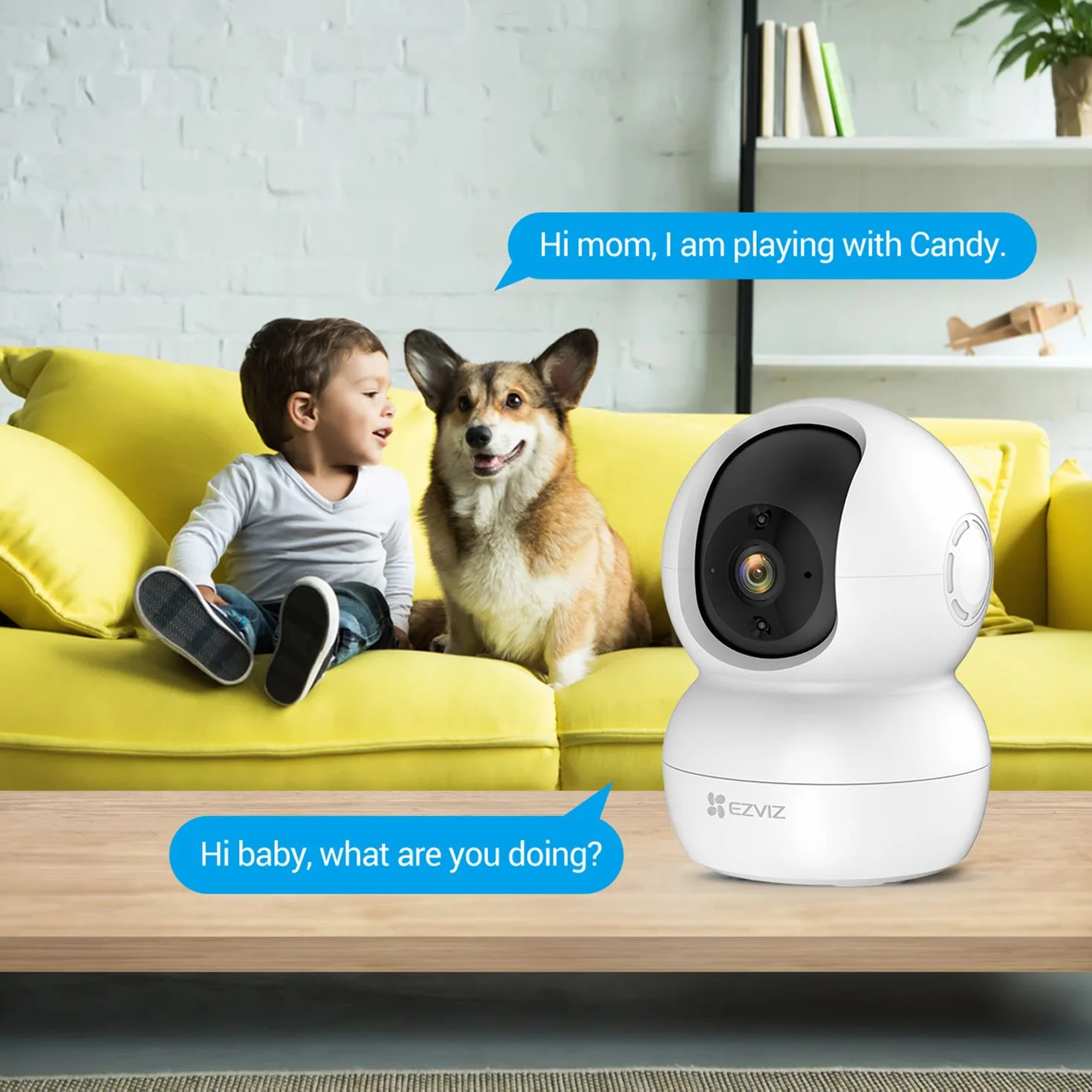 EZVIZ TY2 Wewnętrzna Kamera WiFi 360° 1080P Widzenie Nocne Wykrywanie Ruchu Dwukierunkowy Dźwięk