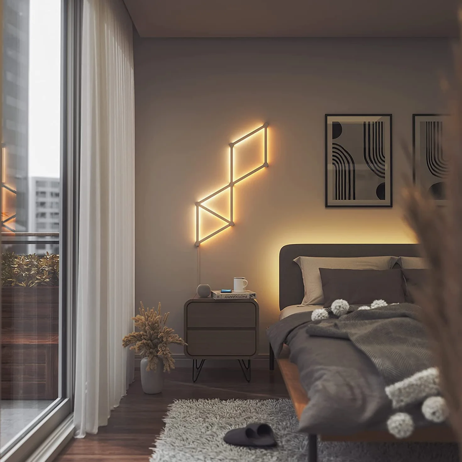 Nanoleaf ‎NL59-K-0002LW-9PK-EU Lines - 9 listew świetlnych, Pakiet startowy