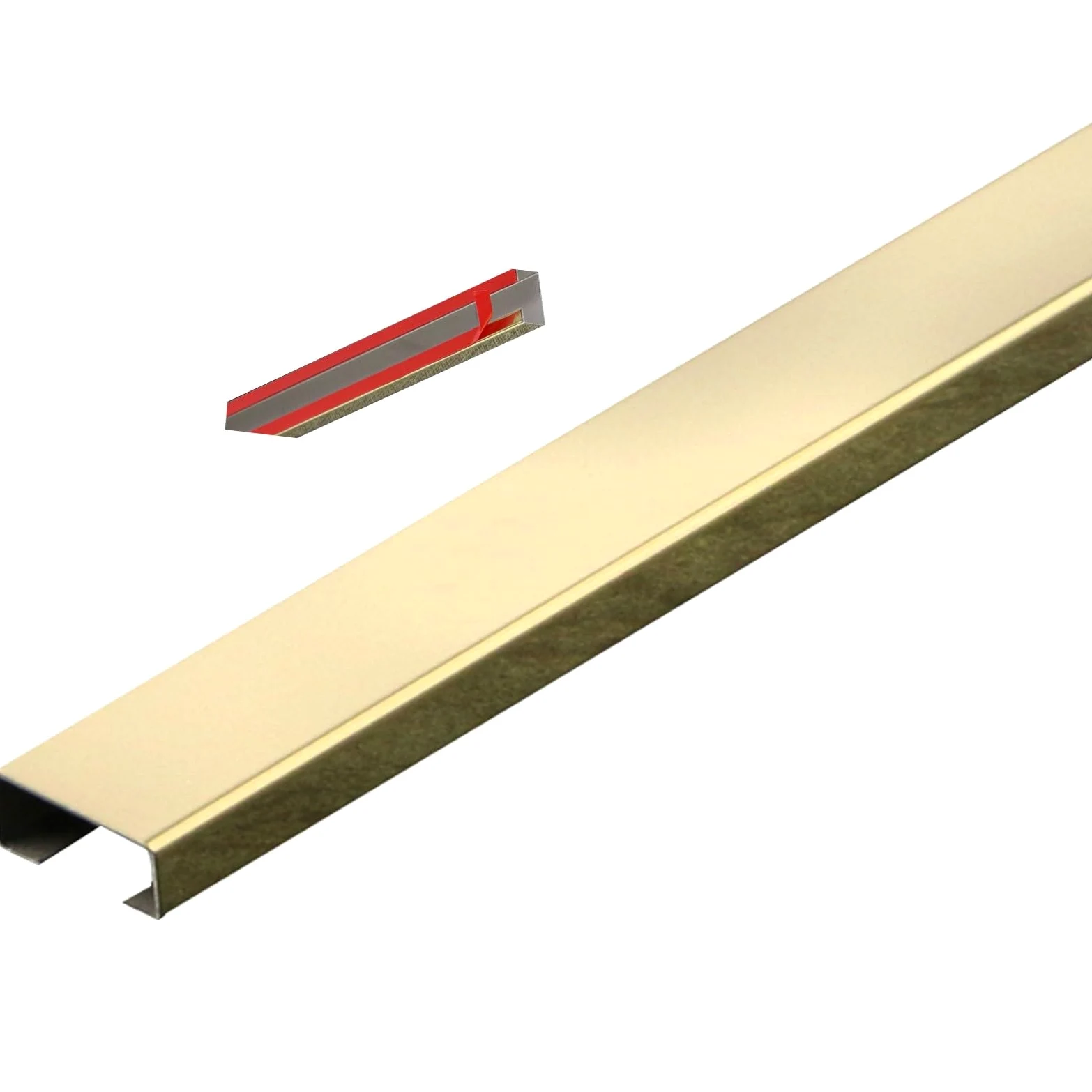 Samoprzylepna Osłona Kabli Ze Stali Nierdzewnej, Samoprzylepna, Do Narożników I Sufitów, Wielokolorowa, Wiele Rozmiarów(Złoto-1-1M-(20X10Mm))