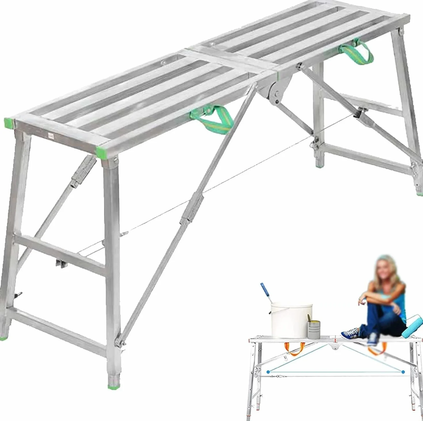 Składana wieża rusztowania do platform roboczych, stołek do spawania platformy roboczej, uniwersalne wyposażenie przemysłowe (160 cm)