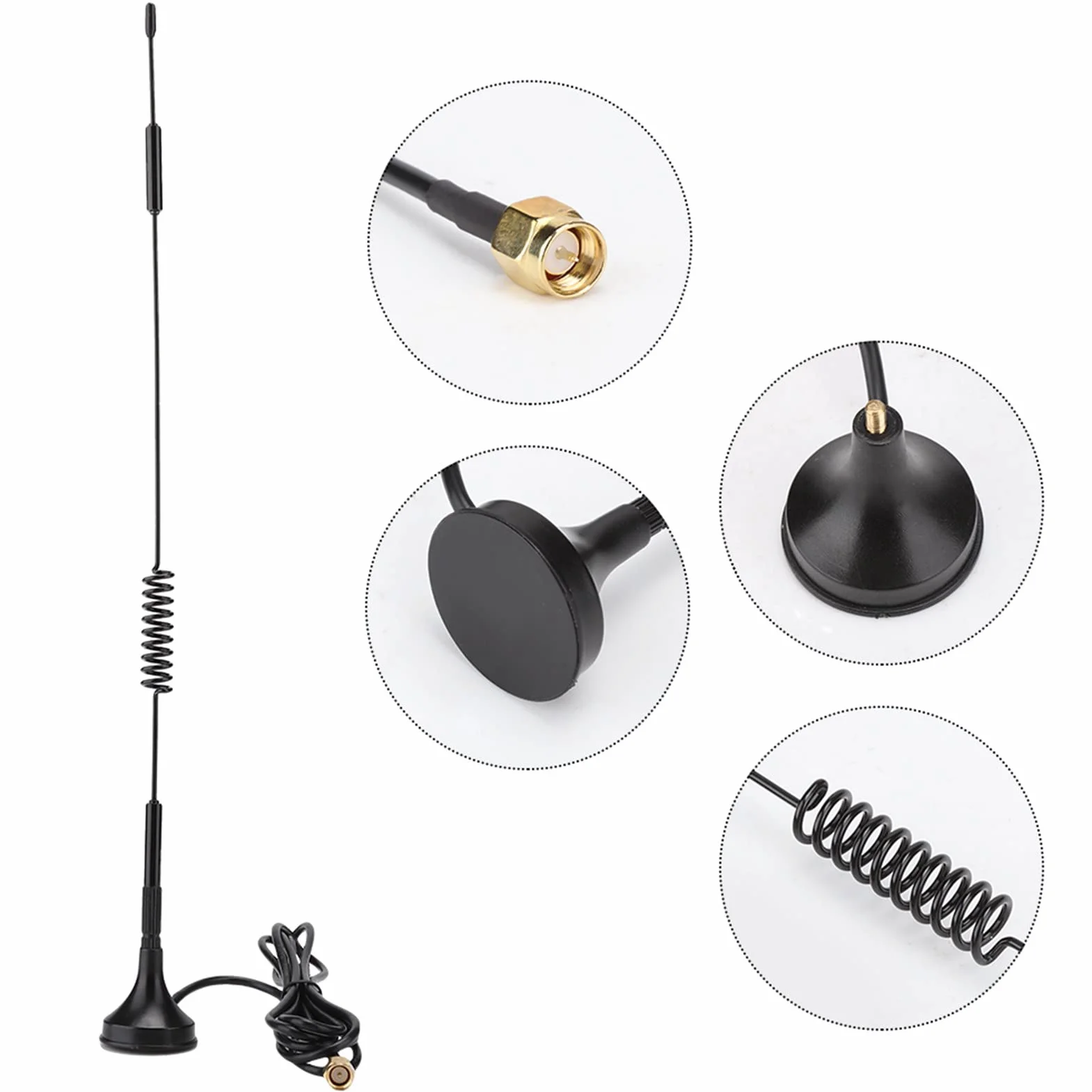 Antena 433 MHz 10 DBi Duże Wzmocnienie Moduł Bezprzewodowy 31 Cm Zasysanie Magnetyczne SMA