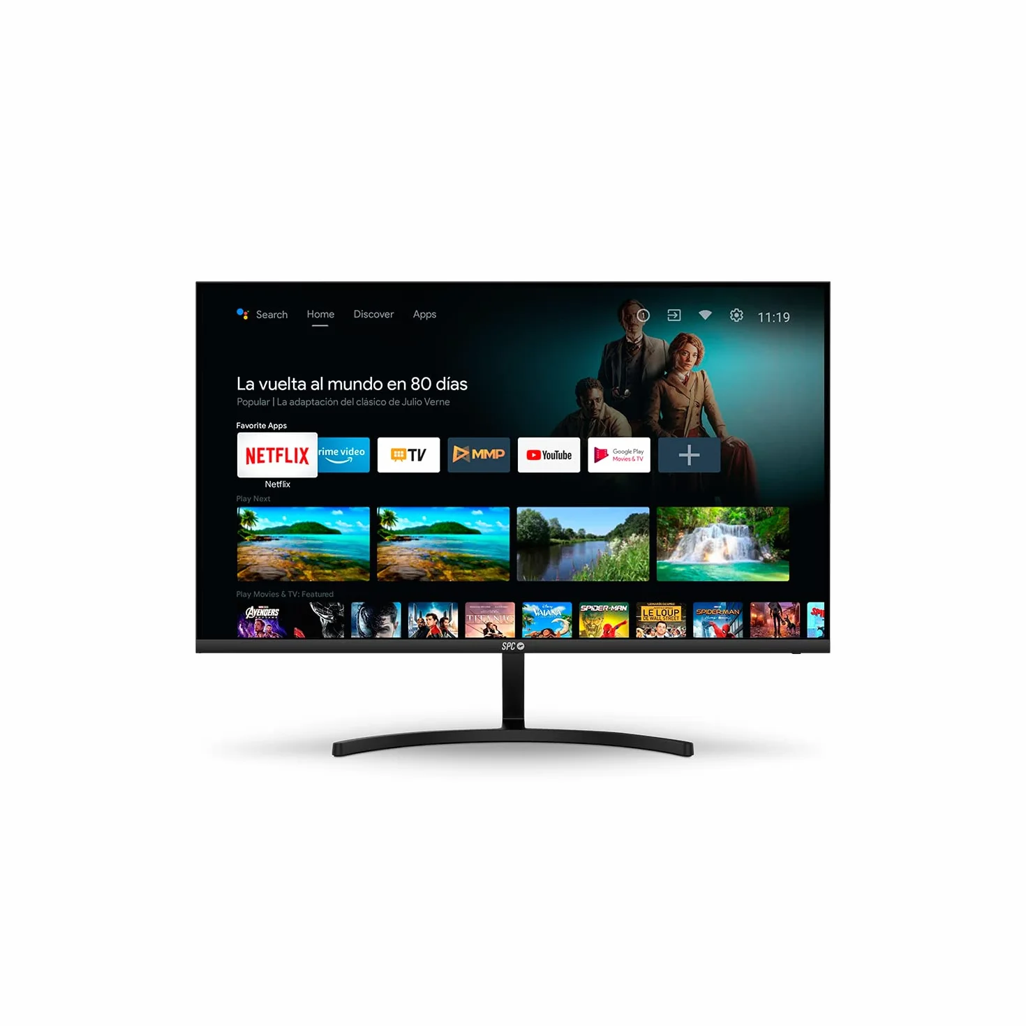 Monitor SPC 24" Full HD Android TV wbudowane głośniki pilot zdalnego sterowania