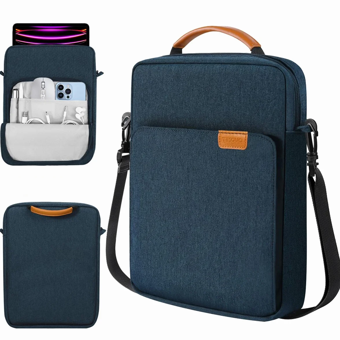 TiMOVO Etui na tablet z paskiem na ramię do iPada Air 27.9 cm 2024, iPad Pro 27.9 cm 2024-2018, iPad 10.2 2021-2019, iPad 10. generacji 2022, iPad Air 5/4 10,9, Galaxy Tab S9 2023