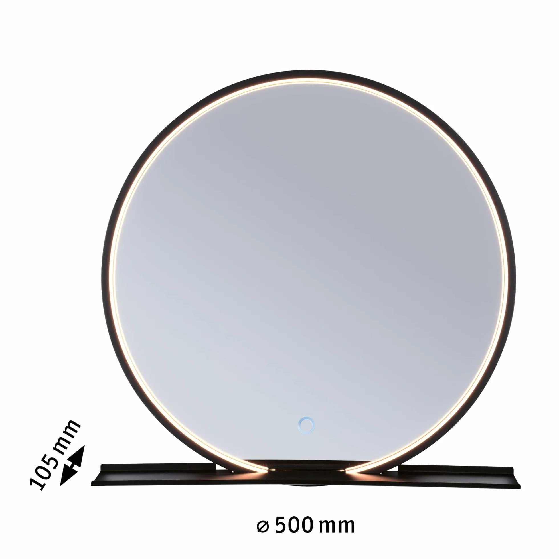 Paulmann 71090 LED lustro podświetlane Miro IP44 Tunable White 160lm 230V 10,5W lustro LED, czarny matowy oprawa łazienkowa