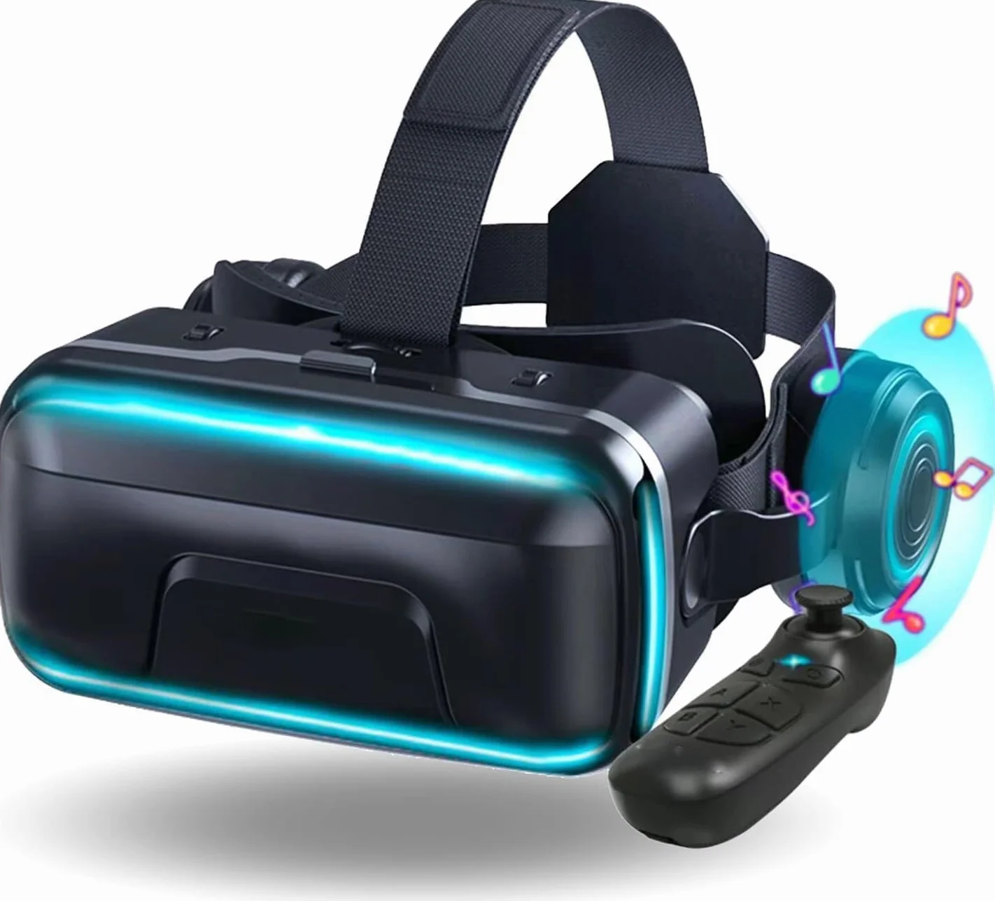 VR okulary do telefonu 3D z pilotem Bluetooth 4,7-7,2" dla dzieci i dorosłych