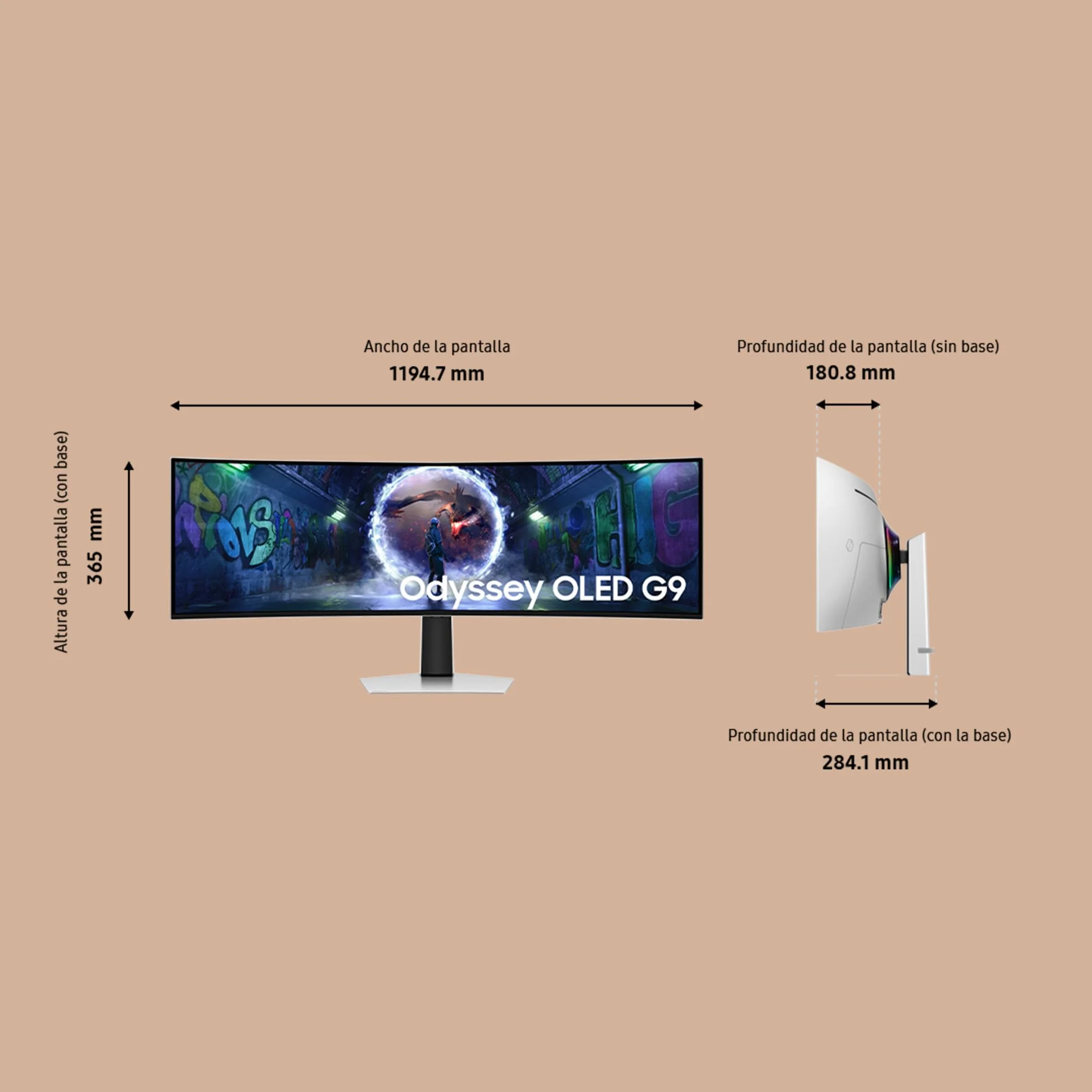 Samsung Odyssey OLED G9 S49DG934SU - G93SD Series - OLED-Monitor - Gaming - gebogen - 124 cm (49")
