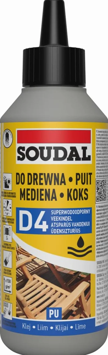 Super i wodoodporny klej poliuretanowy do drewna 66A Soudal