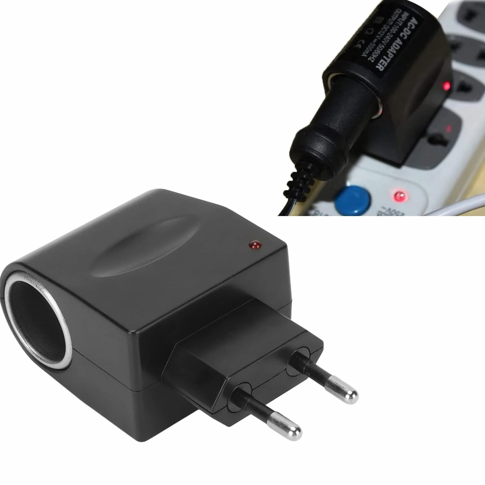 Uniwersalny Konwerter AC na DC 1500mA 1.5A 240V AC do 12V DC Adapter Gniazda Zapalniczki Samochodowej