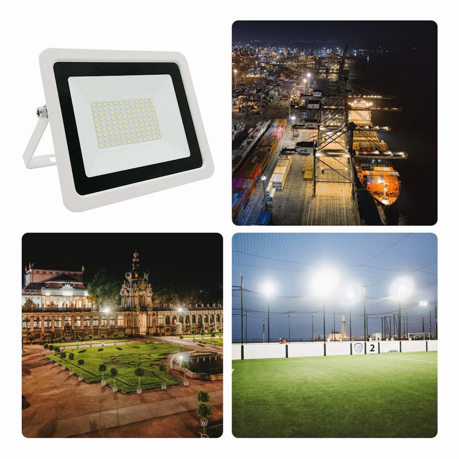 Światła bezpieczeństwa Zewnętrzne 2 szt. Reflektory LED 10 W 20 W 30 W 50 W 100 W Reflektory LED ŚWIATŁO POWIERZCHNI IP68 Wodoodporne oświetlenie zewnętrzne Kinkiet do ogrodu, podwórka, garażu, drzw