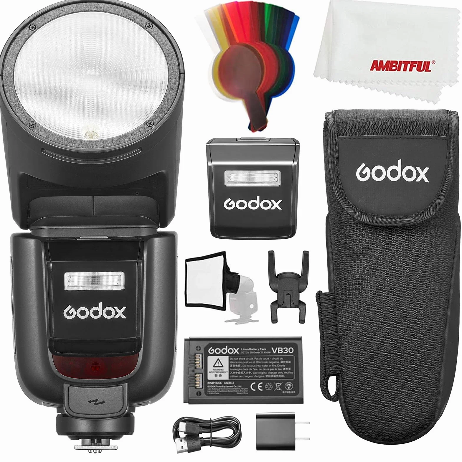 Godox V1PRO-O V1 Pro TTL kamera z okrągłą głowicą do Olympus, 76 W HSS 1/8000, wbudowana bateria litowa, lampa modelująca LED, innowacyjna zewnętrzna lampa błyskowa SU-1