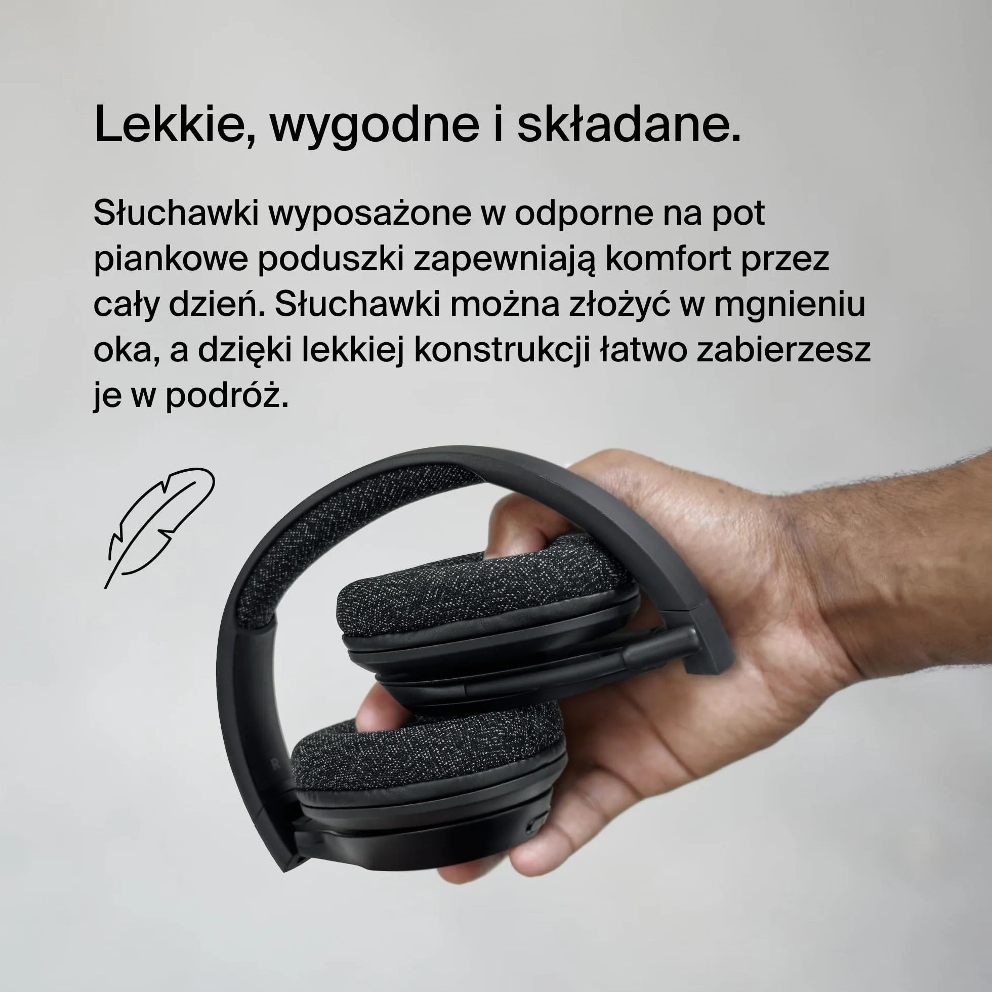 Belkin SoundForm Adapt Bezprzewodowe Słuchawki Bluetooth Nauszne z Mikrofonem, Multipoint, 65h Baterii, ENC