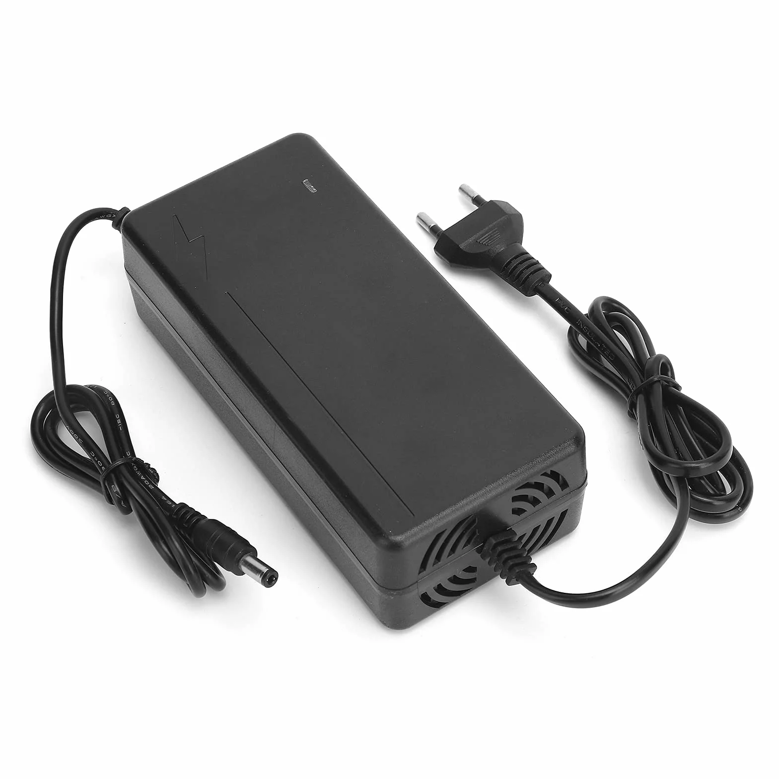 Ładowarka baterii litowej, zasilacz DC 54.6V 2A Wtyczka EU 100-240V do pojazdów elektrycznych do akumulatorów