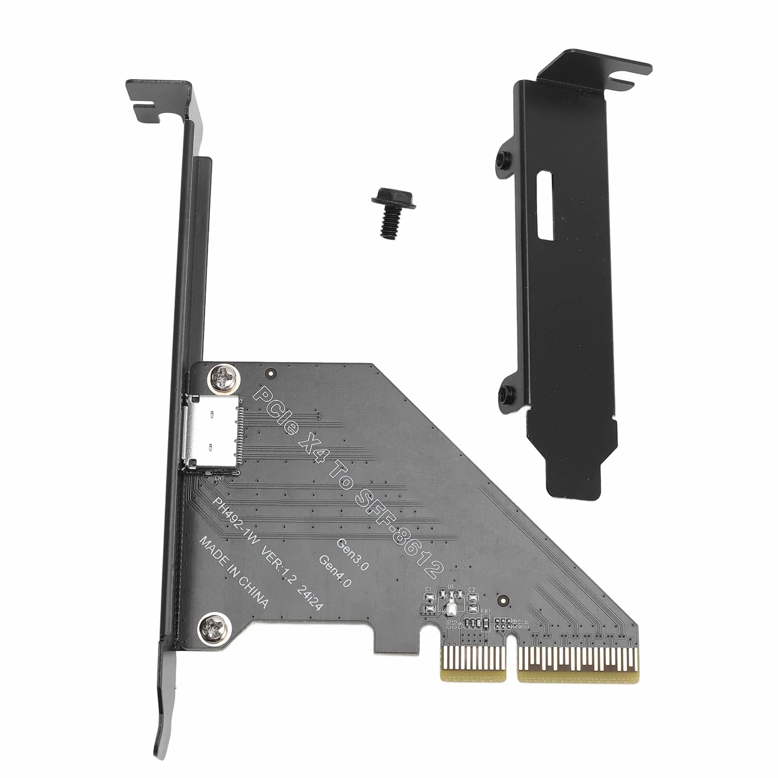 PCIE 4.0 X4 do OCULINK SFF 8612 Adapter, SFF-8611 Zewnętrzna Karta Graficzna, Szybki Przesył Danych dla NVME SSD