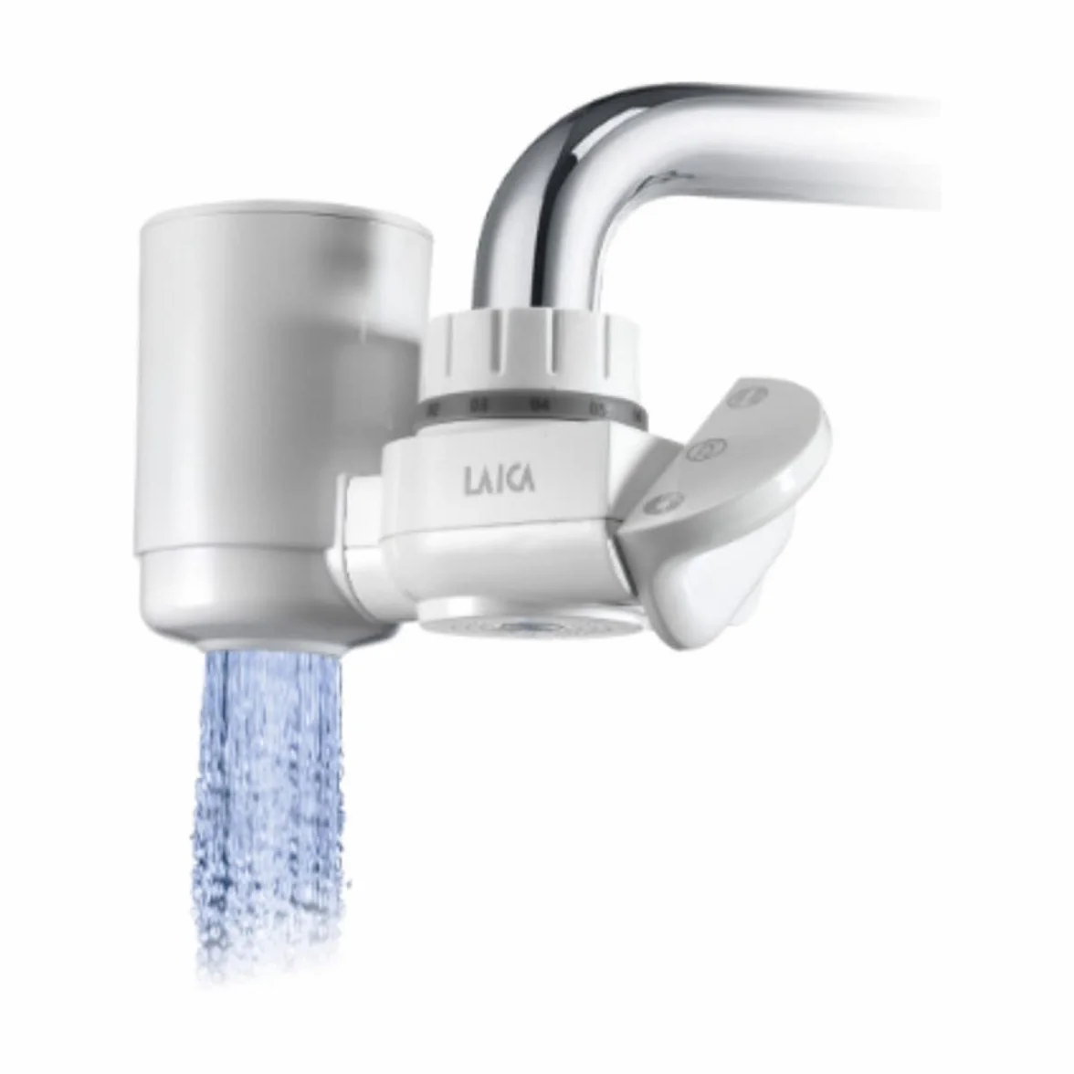 Laica RK50A Venedig, system filtrowania wody do kranu, adapter wchodzi w zakres dostawy, wysokiej jakości filtrowana woda, do 900 l, w zestawie 1 filtr do wody HYDROSMART+ butelka ze stali nierdzewnej 0,5 l