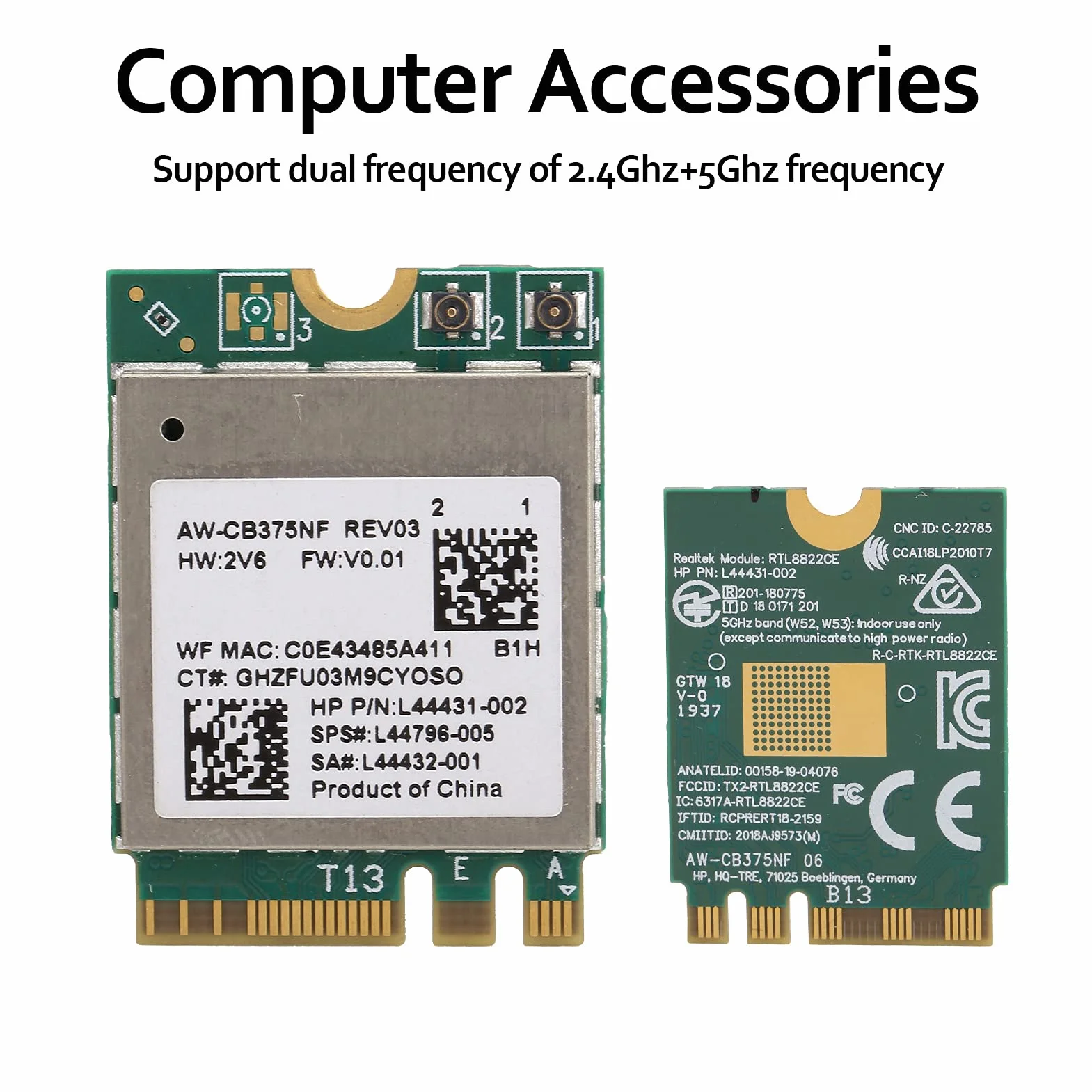 Karta Sieci Bezprzewodowej M.2 NGFF RTL8822CE 2.4/5.0GHz Bluetooth 5.0 802.11a/b/g/n/ac