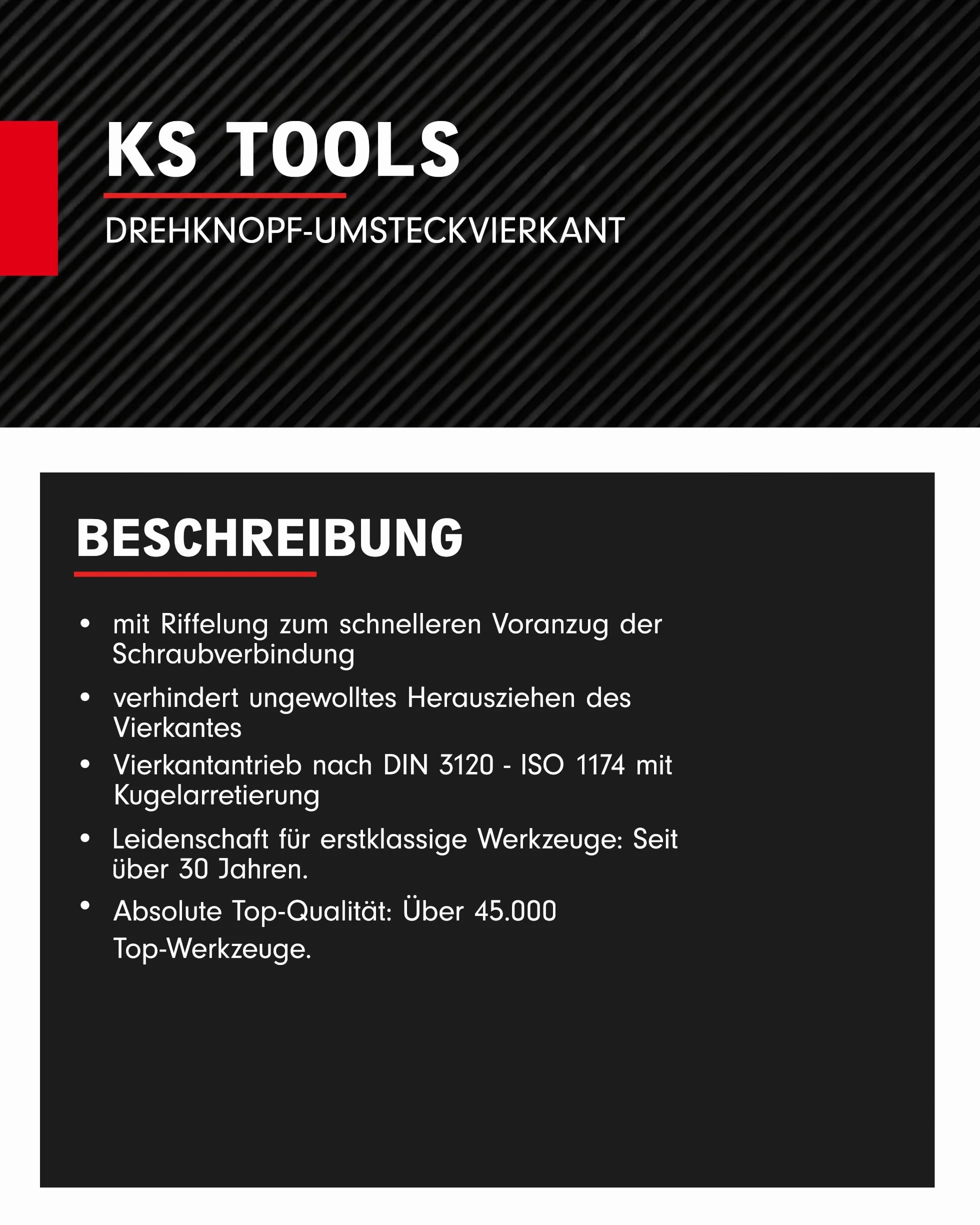KS Tools 516.1448 1/2" Obrotowa końcówka kwadratowa