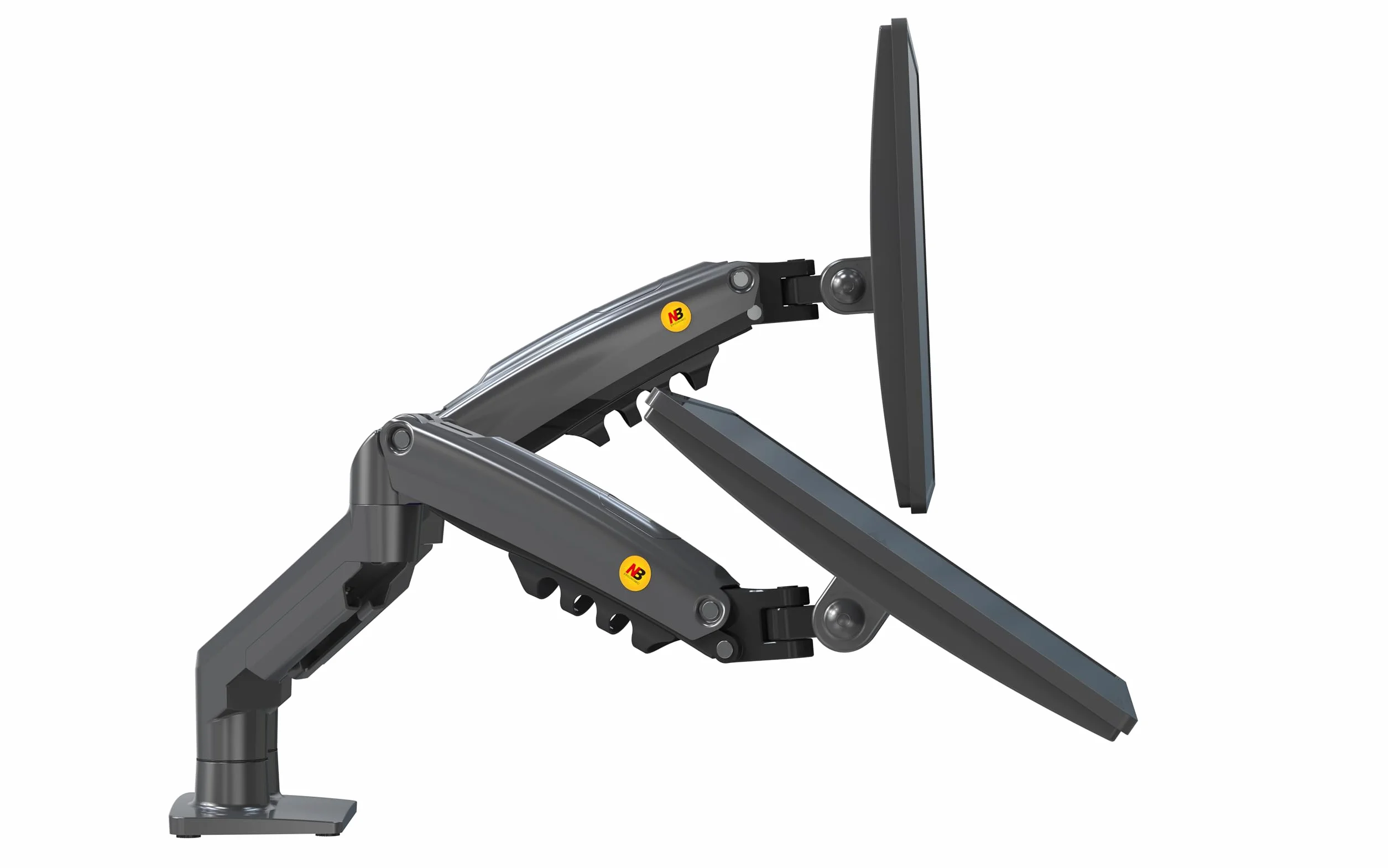 Regulowany Obrotowy Uchwyt na Dwa Monitory LCD LED 17-27 cali 2-9 kg
