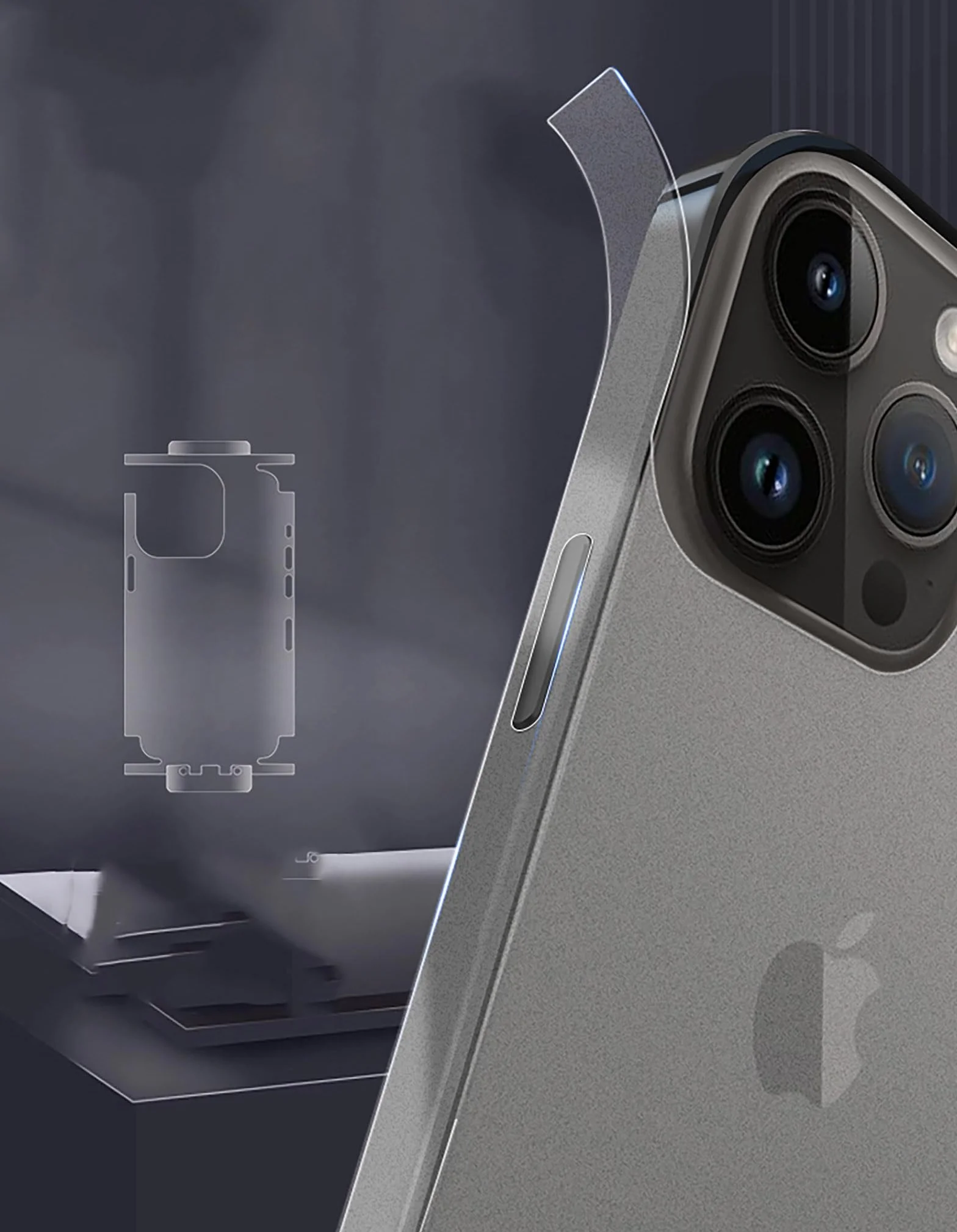 2 sztuki osłony tylnej do iPhone 15 Plus, folia ochronna TPU, matowa tekstura, przezroczysta