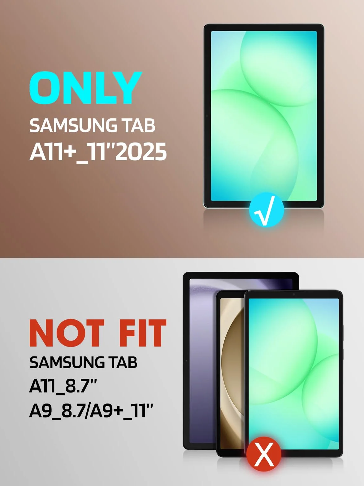 SUPCASE Etui Samsung Galaxy Tab A11 Plus Unicorn Beetle Pro wbudowana osłona ekranu wytrzymały pokrowiec ochronny czarny