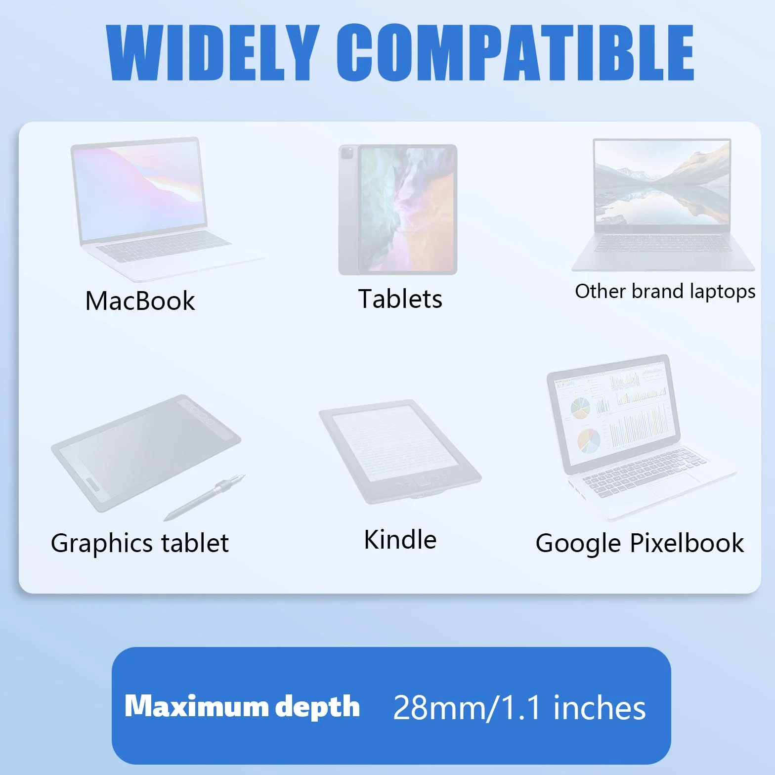 Uchwyt Ścienny na Laptopa Czarny Antypoślizgowy do Montażu Ścianie
