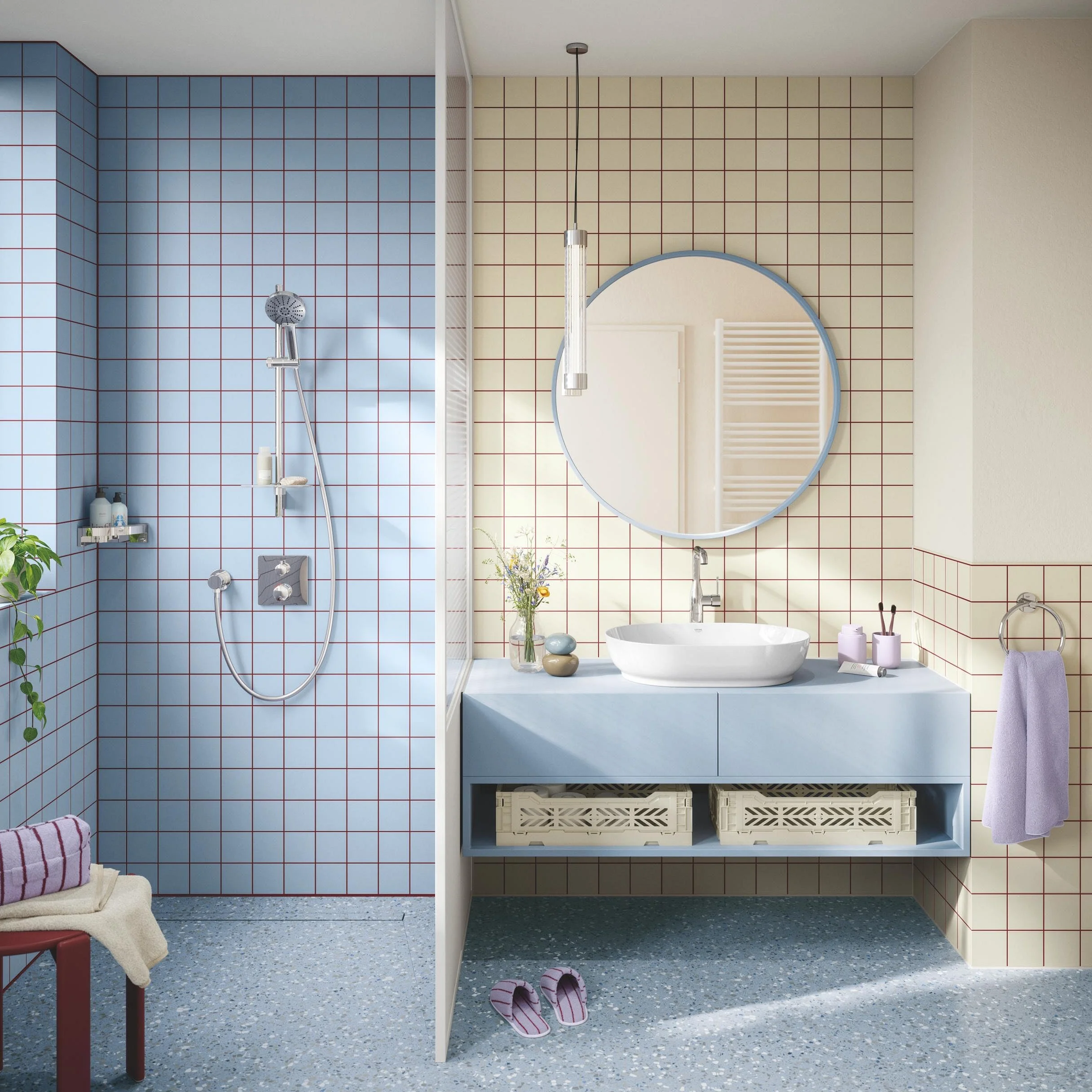 Słuchawka prysznicowa GROHE Vitalio Joy+ 120, 3 strumienie (Rain, Jet, Booster), Przepływ 6,3 l/min, Duża tarcza 12 cm Chrom, Ochrona przed oparzeniem, Uniwersalny montaż 1348630000