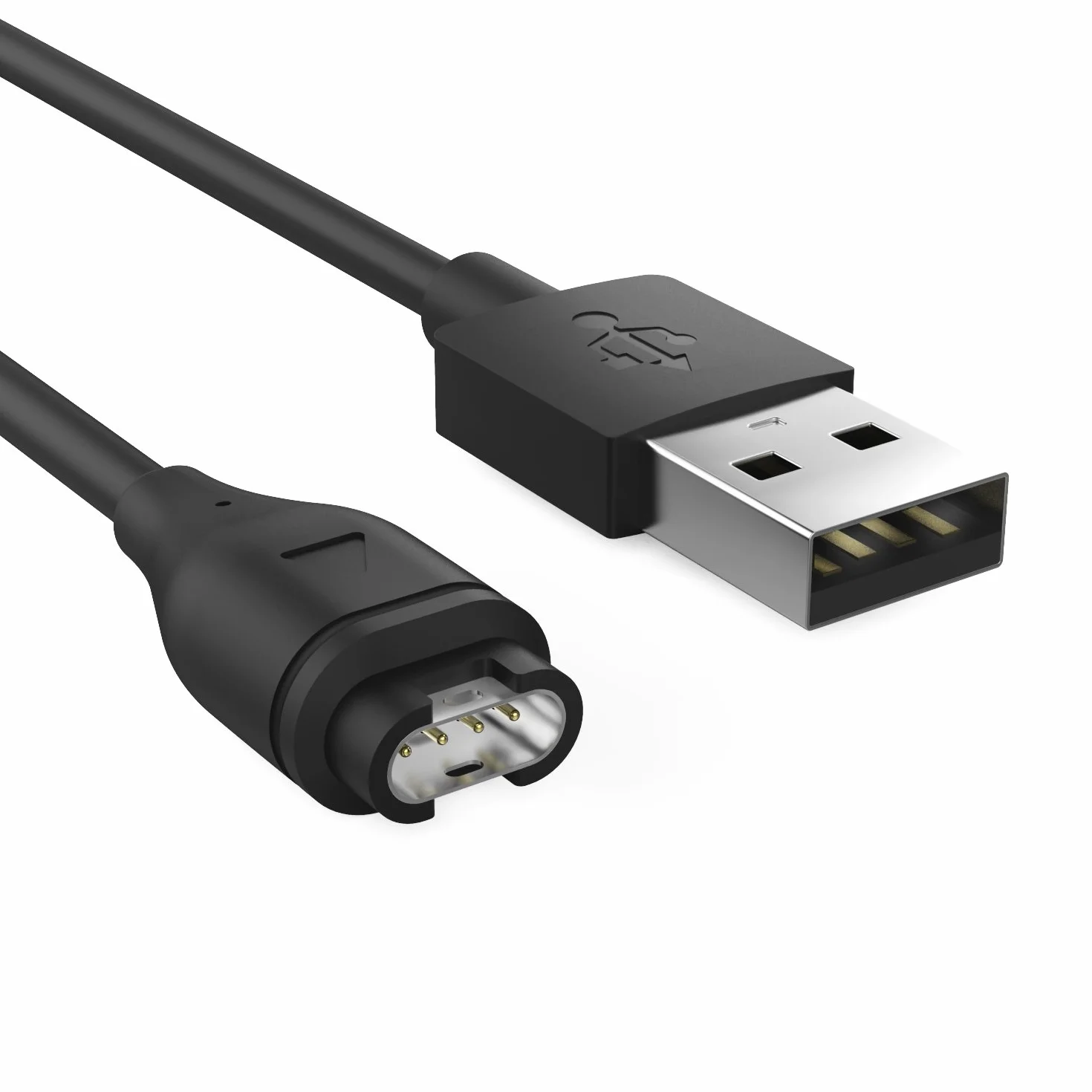 MoKo Charger Cable Compatible with Garmin Fenix 7/7S/7X/6/6S/6X Pro/5/5S/5X Plus, USB Data Sync Charging Cable Black