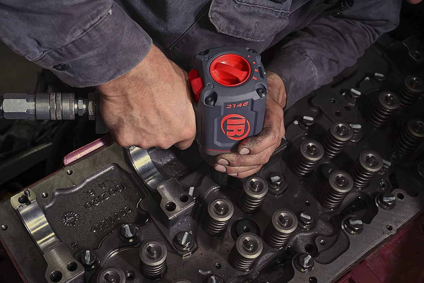 Ingersoll Rand 2146Q1MAX Pneumatyczny klucz udarowy 3/4 cala - moment obrotowy 2700 Nm przy zrywaniu nakrętek, waga 3,5 kg - cicha technologia i optymalna kontrola