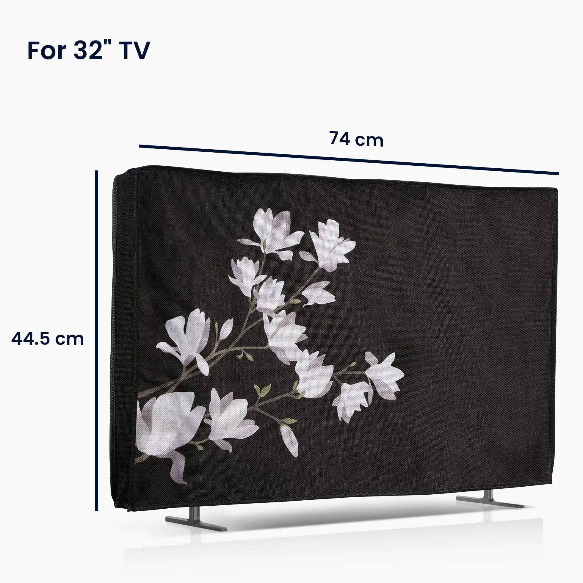 kwmobile Lniane etui kompatybilne z telewizorem 32" – pokrowiec ochronny na telewizor – osłona przeciwpyłowa na telewizor – magnolie