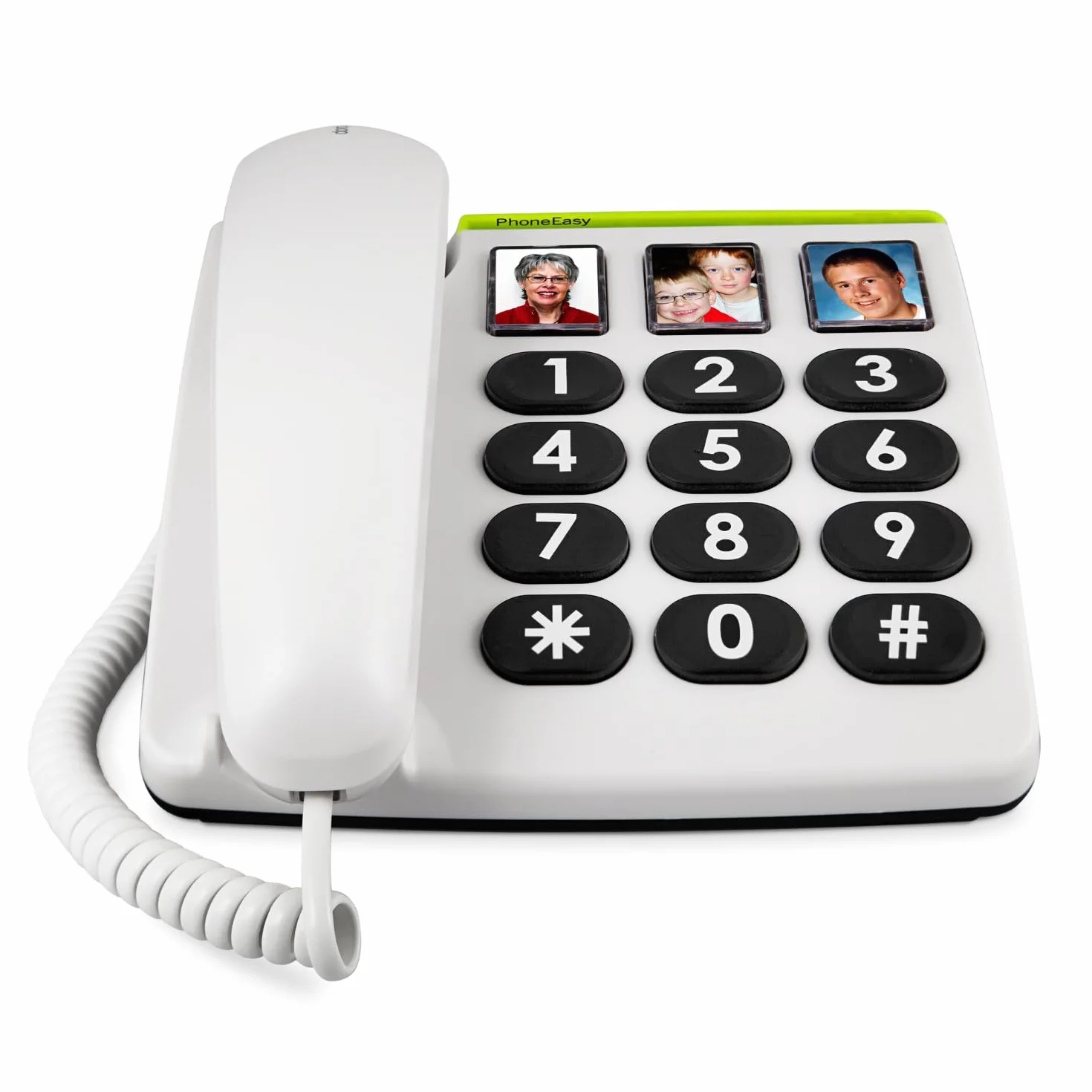 Doro PhoneEasy 331ph bezprzewodowy telefon z dużymi przyciskami biały