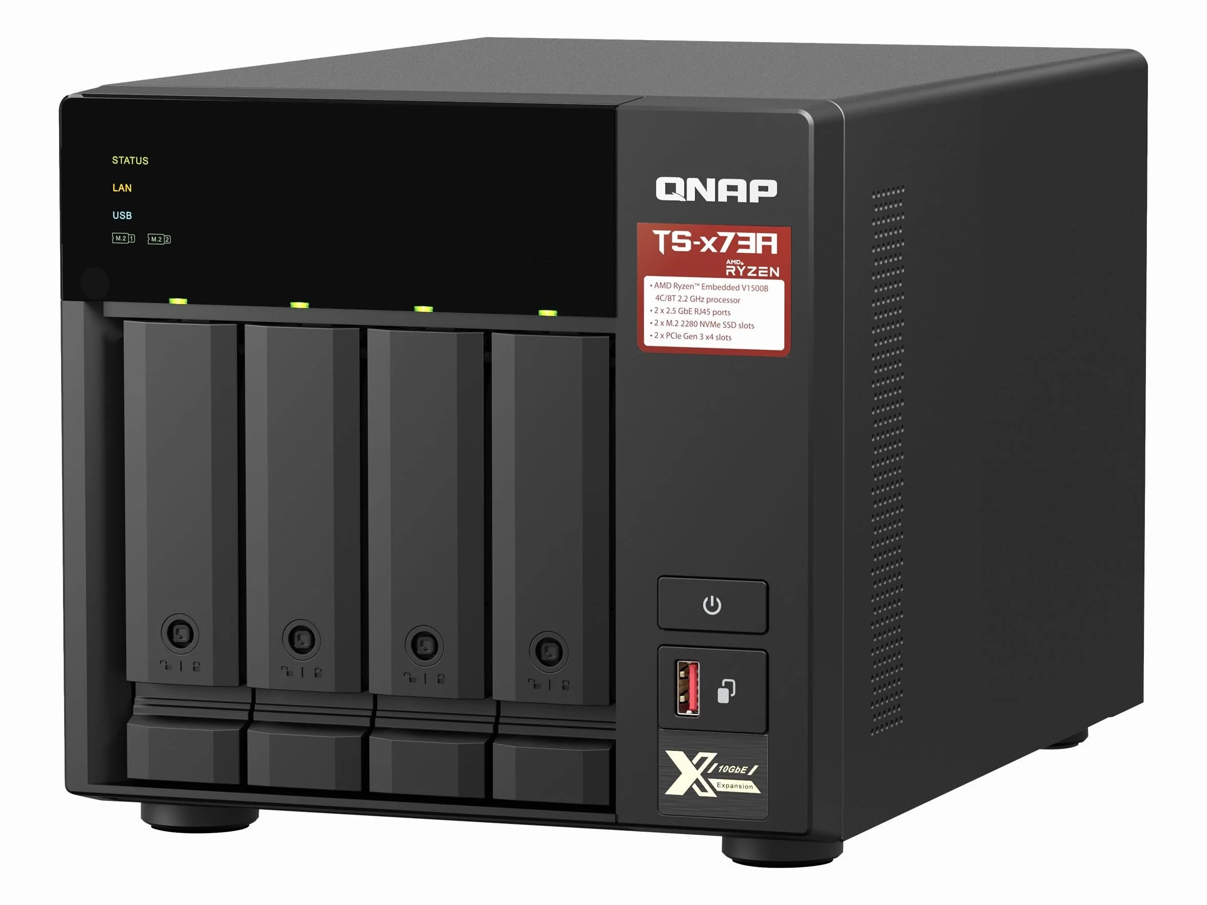 QNAP TS-473A-8G 4-kieszeniowy NAS Czarny
