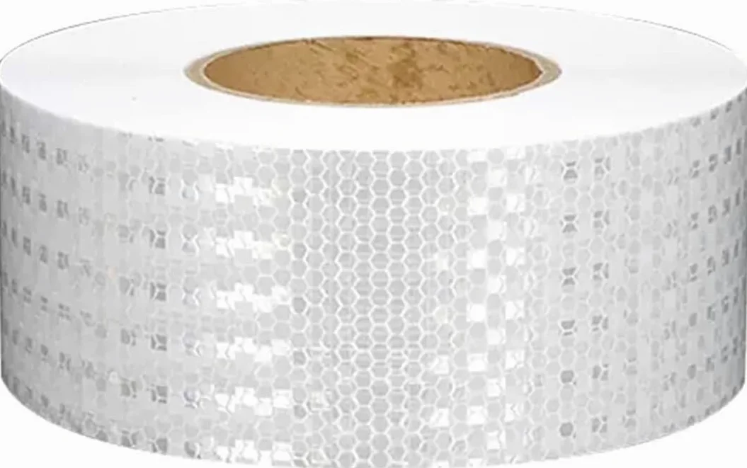 Taśma ostrzegawcza odblaskowa, Samoprzylepna odblaskowa taśma ostrzegawcza wielokolorowa 50 m x 7 cm(Wit)