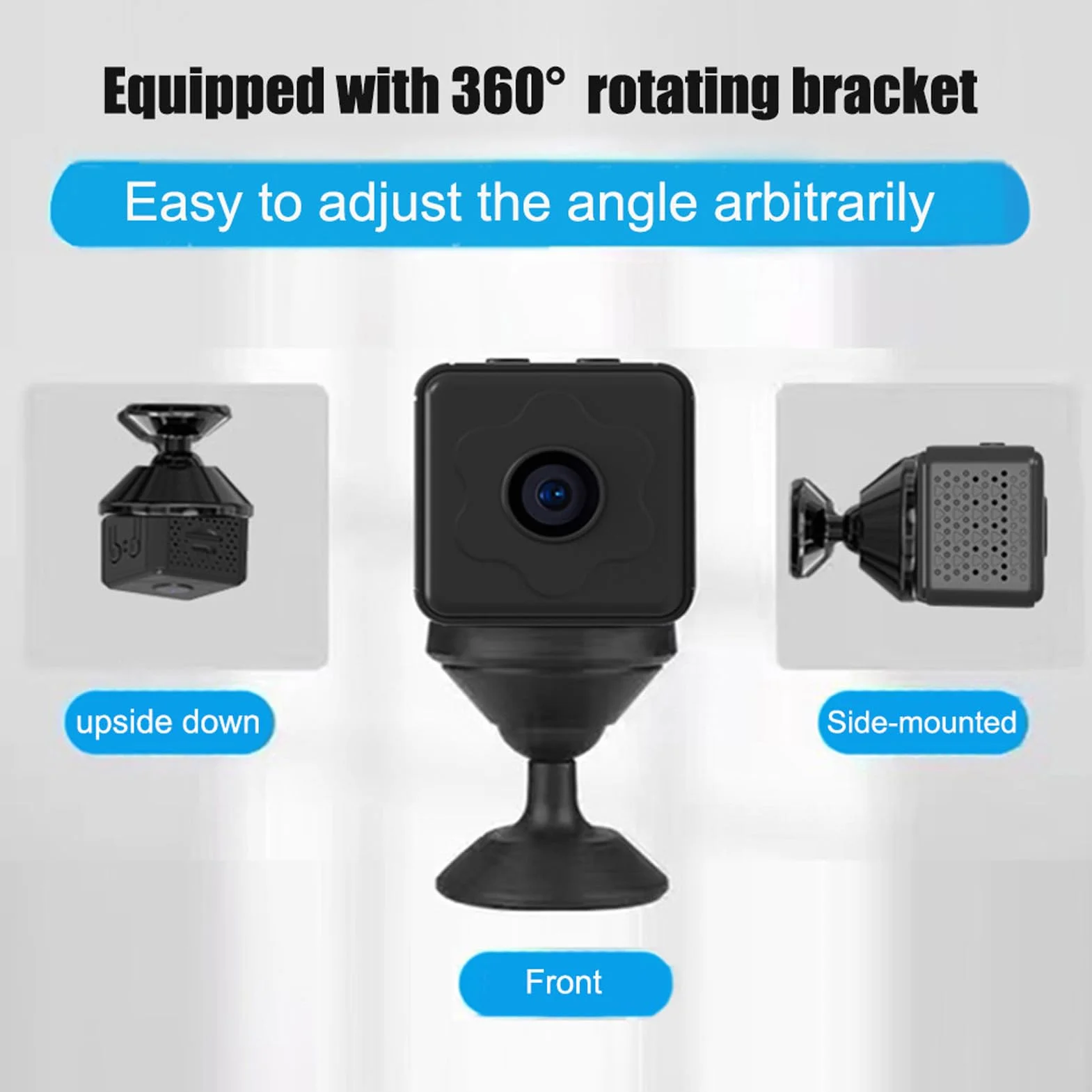 Ukryta Kamera Szpiegowska, Mała Kamera Bezprzewodowa Wi-Fi 1080P z detekcją Ruchu, Noktowizor, Rozmowa Dwukierunkowa, montaż Magnetyczny, Wideo w Pętli, Wideo Szerokokątne,