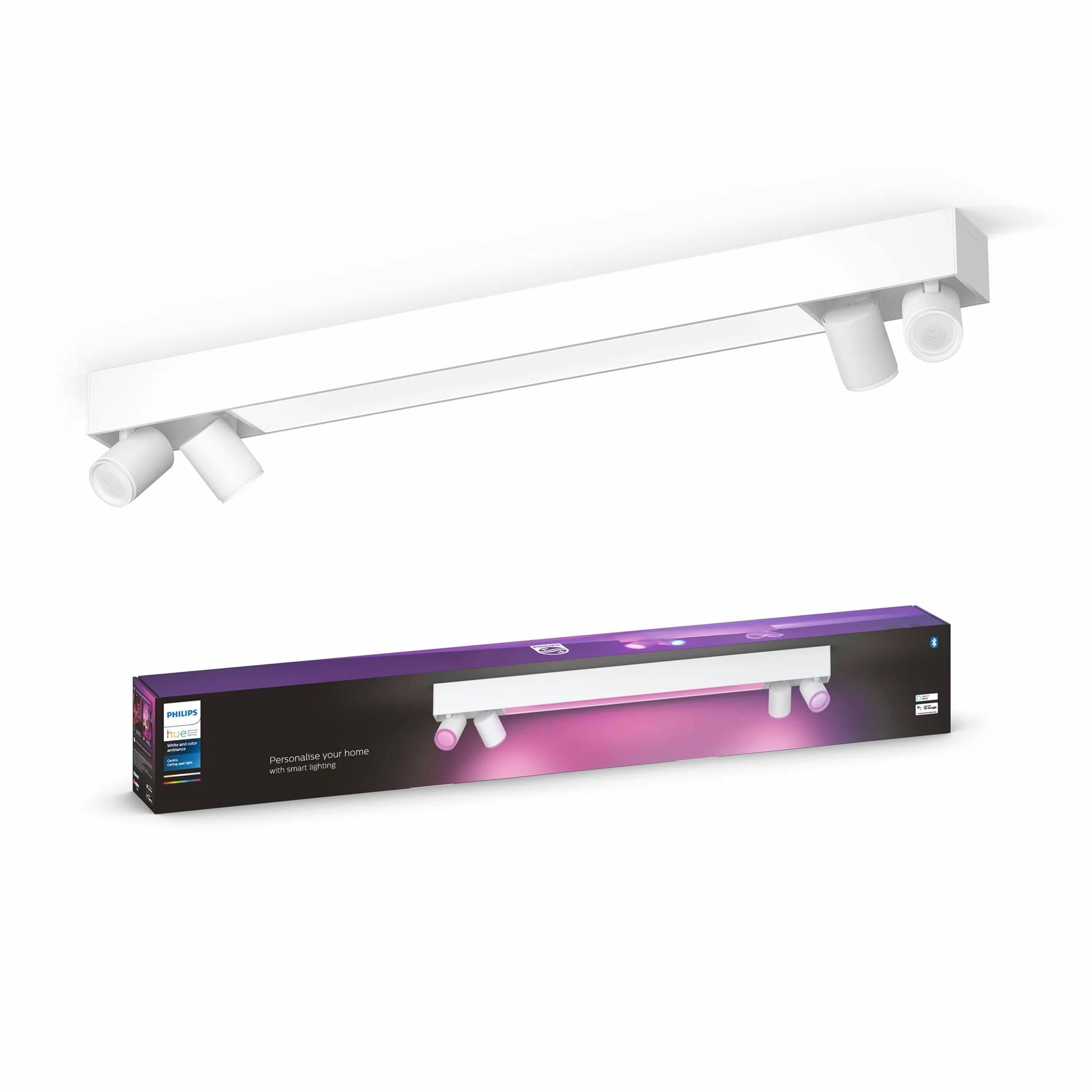Philips Hue White & Col. Amb. Centris Spot 4 flg. weiß V2