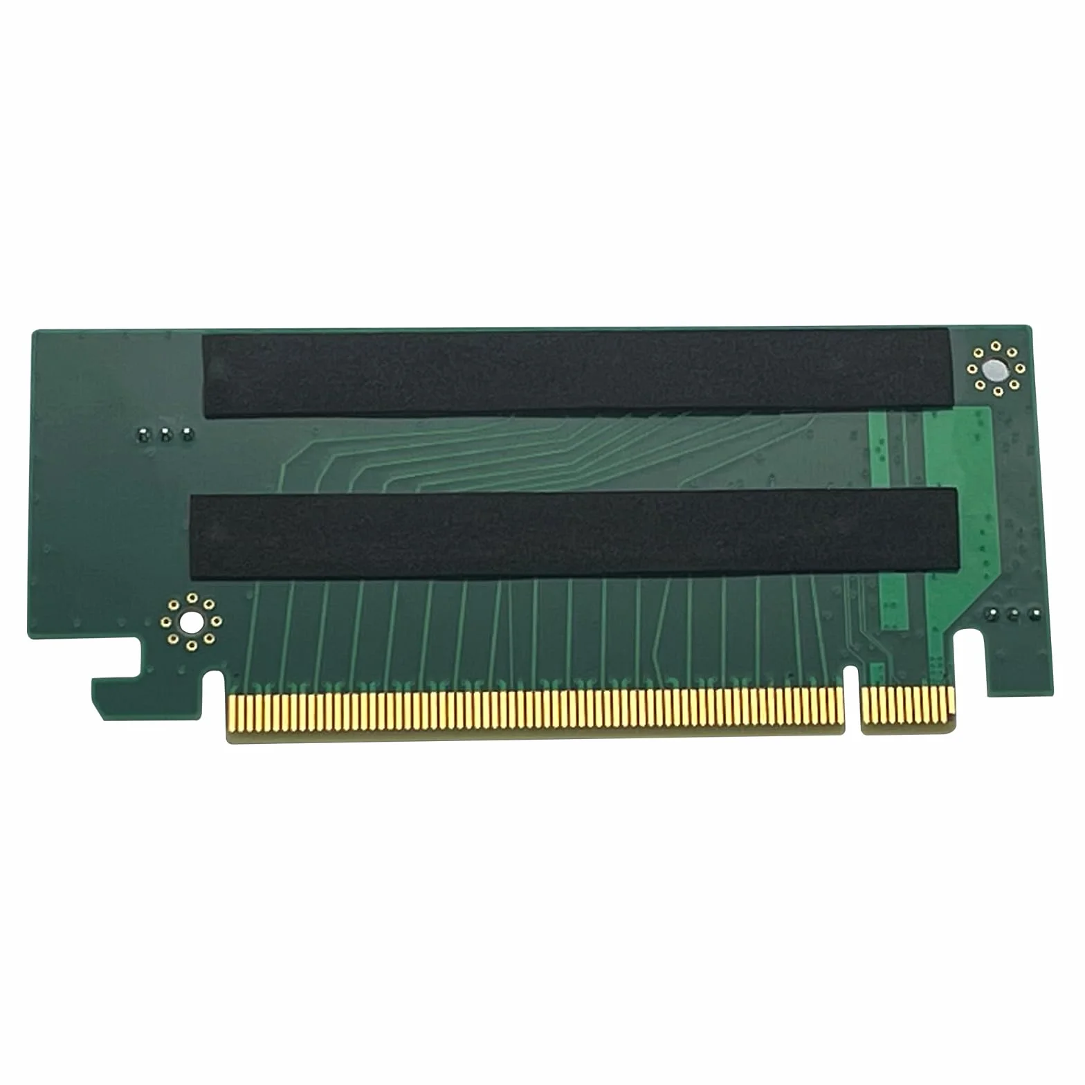 PCI-Express 16x Riser Card 2 Slot 270-Degree R-Angle Riser Adapter Card for 1U 2U, Requires Motherboard BIOS Support for Bifurcation, RS44SR-2(210)