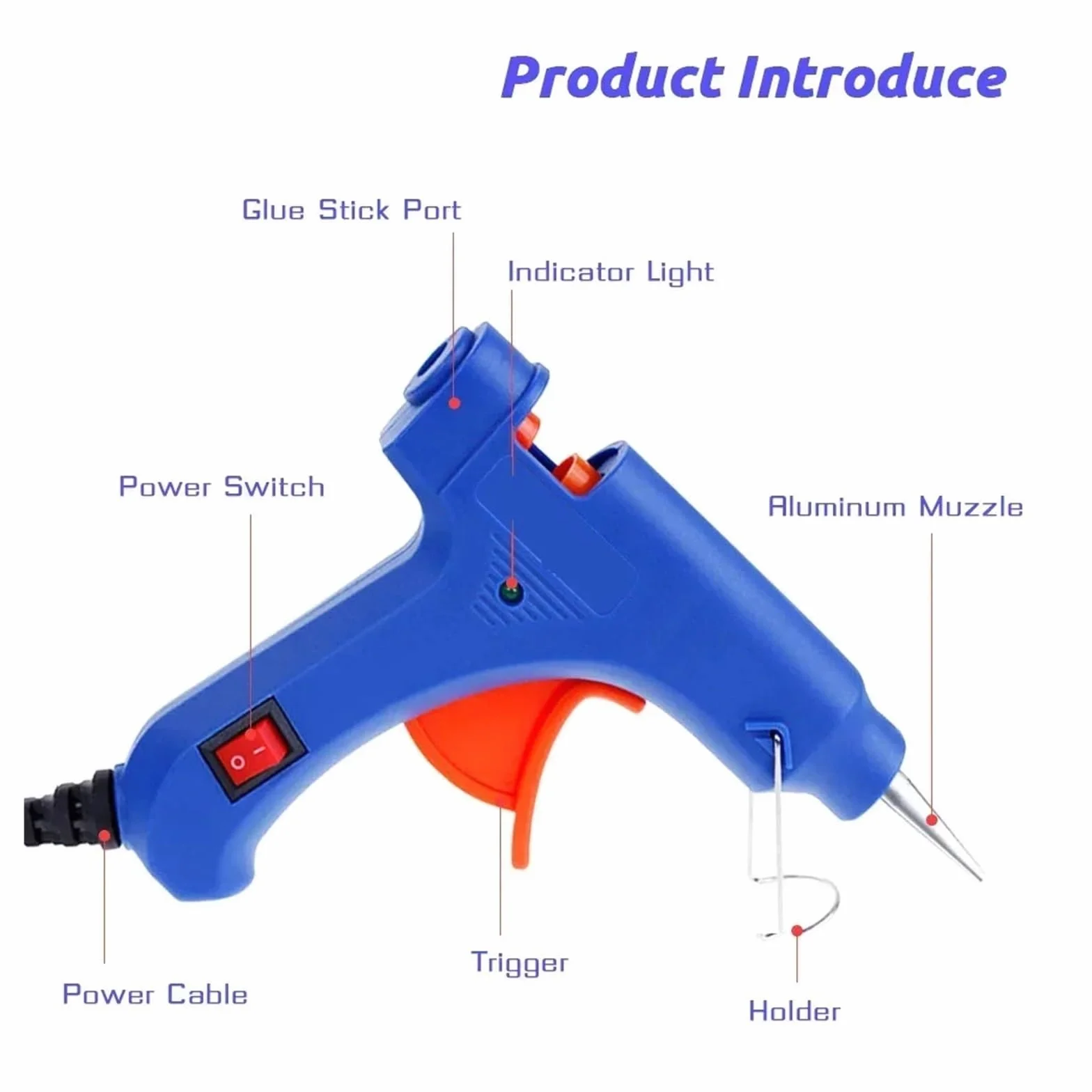DIY pistolet do klejenia na gorąco pistolet do klejenia na gorąco 20 W mini pistolet do klejenia na gorąco elektryczny pistolet do ogrzewania ciepła zestaw narzędzi do naprawy pręta pe