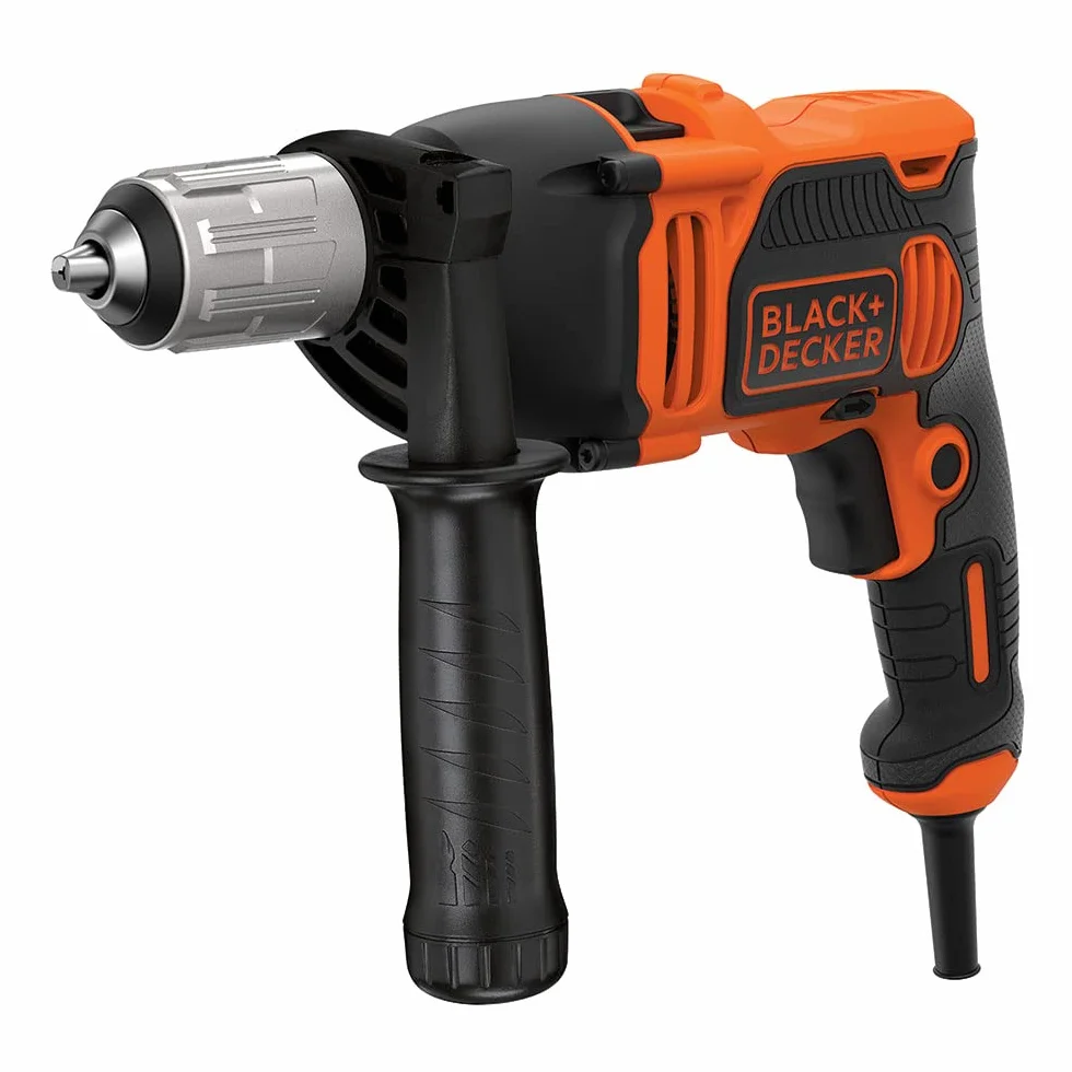 BLACK & DECKER Solidny Taladro percutor 850w, portawiertłos 13mm metal, 0-3.100 rpm, 54.400 ipm. incluye 3 wiertłos (mampostería), 3 wiertłos (drewno dla profesjonalistów i majsterkowiczów 850w 13mm