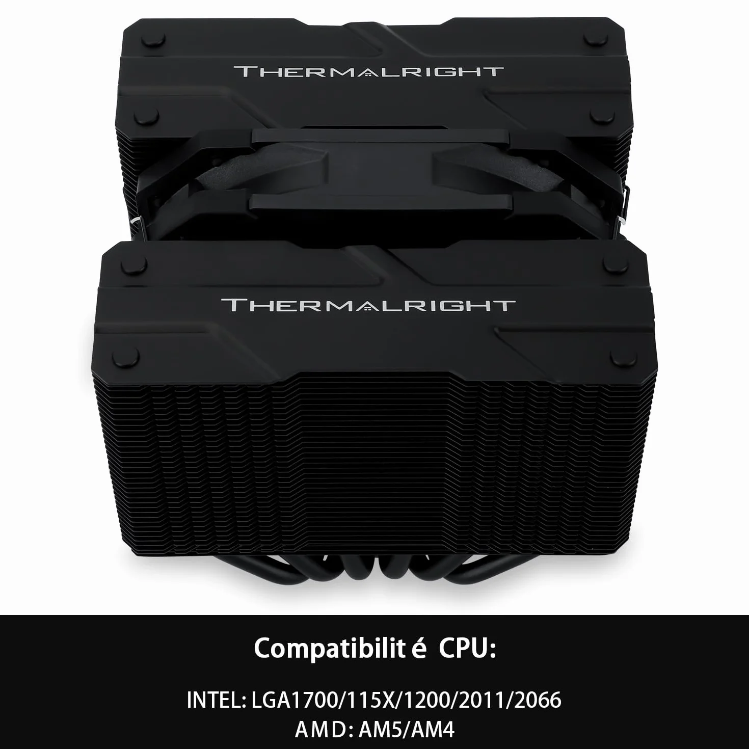 Thermalright Peerless Assassin 120 MINI Black chłodnica powietrza CPU, 6 rur cieplnych, wentylator TL-D12B PWM 120 mm, wysokość 135 mm