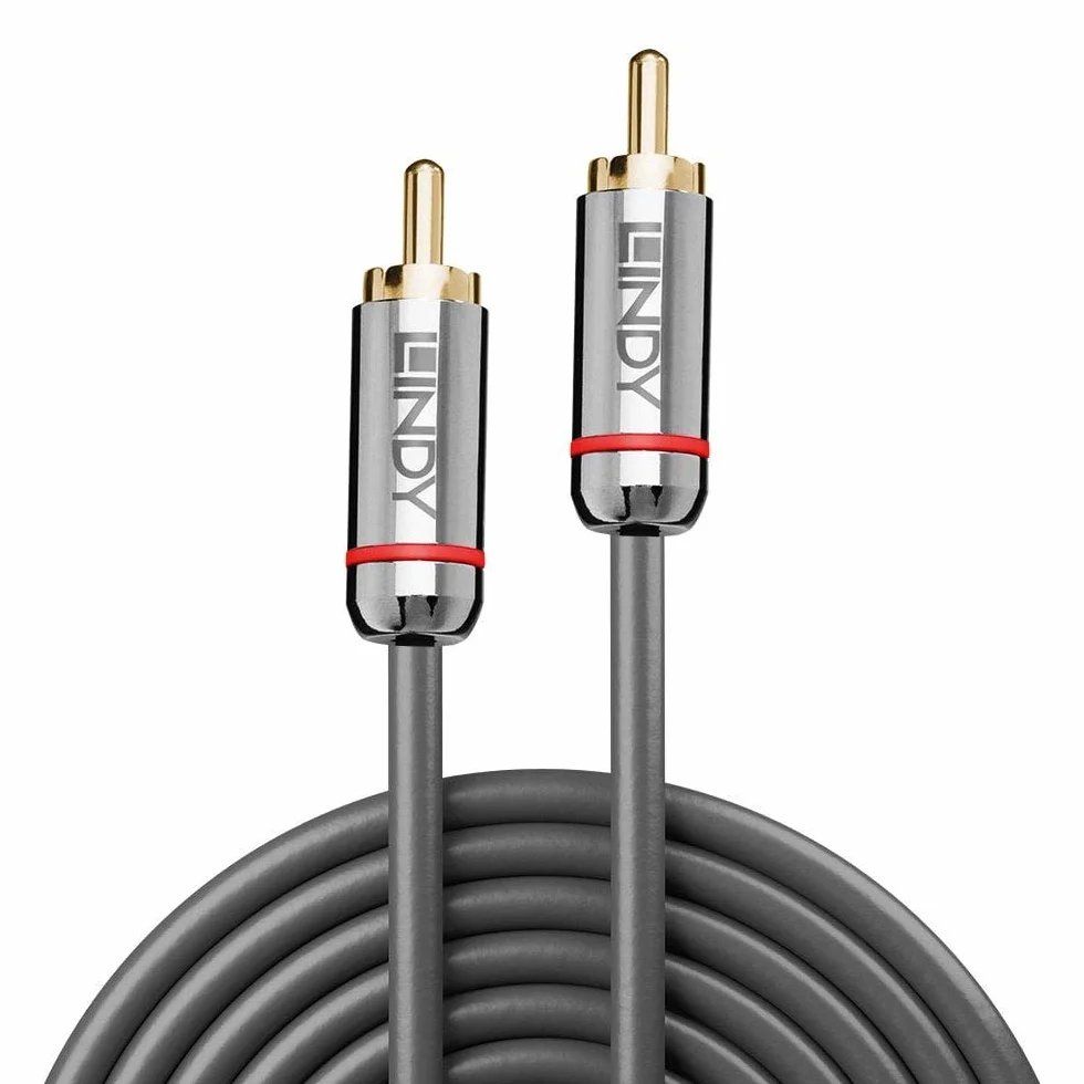 LINDY 35340 2 m Digital kabel audio koncentryczny Cromo Line antracyt