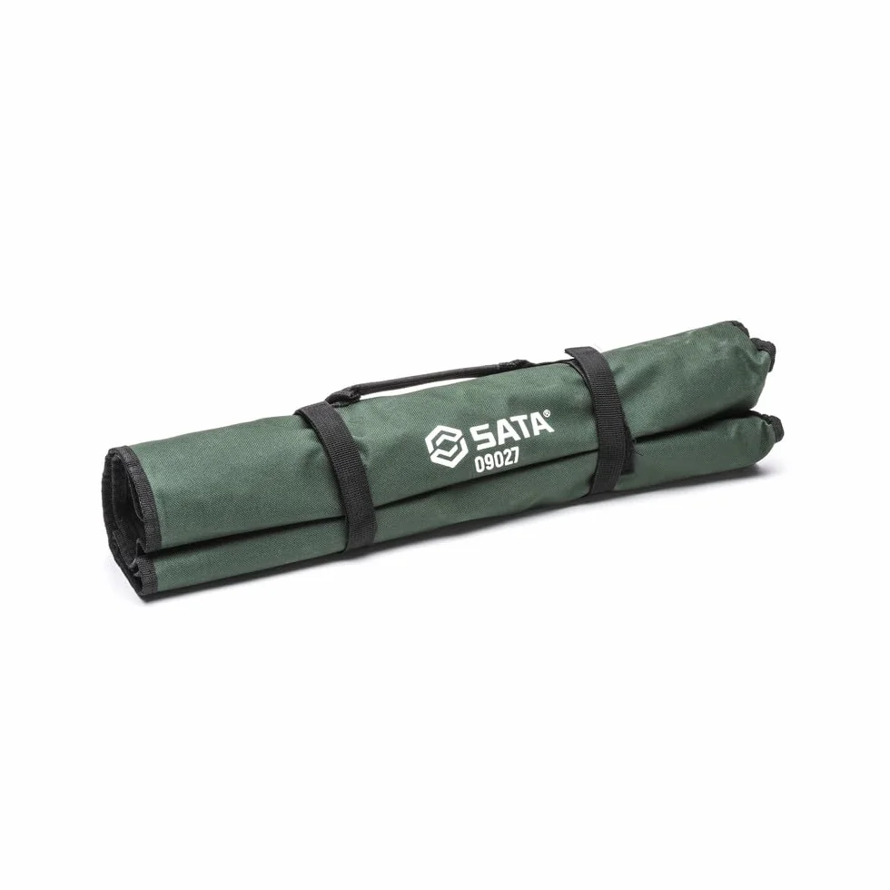 SATA ST09027SJ 23-częściowy metryczny zestaw kluczy płasko-oczkowych, polerowany, 6 mm - 32 mm, z przesuniętymi końcówkami i trwałą rolką narzędzi