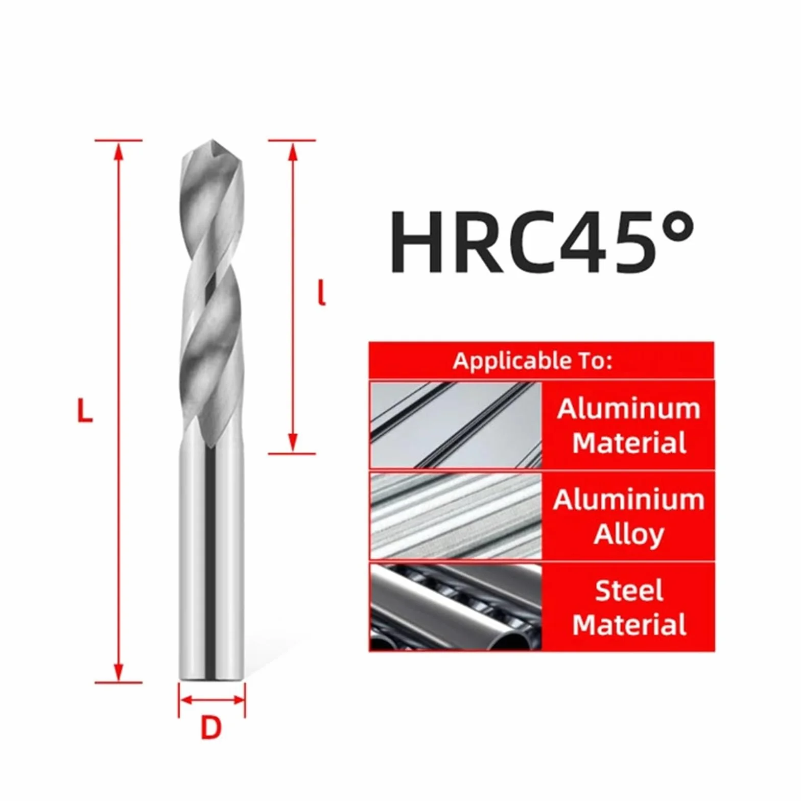 Wiertła węglikowe HRC45°, 0,5-20,0 mm do stali stopowej i metalu, tokarek CNC i narzędzi do wiercenia maszynowego(16.6mm)