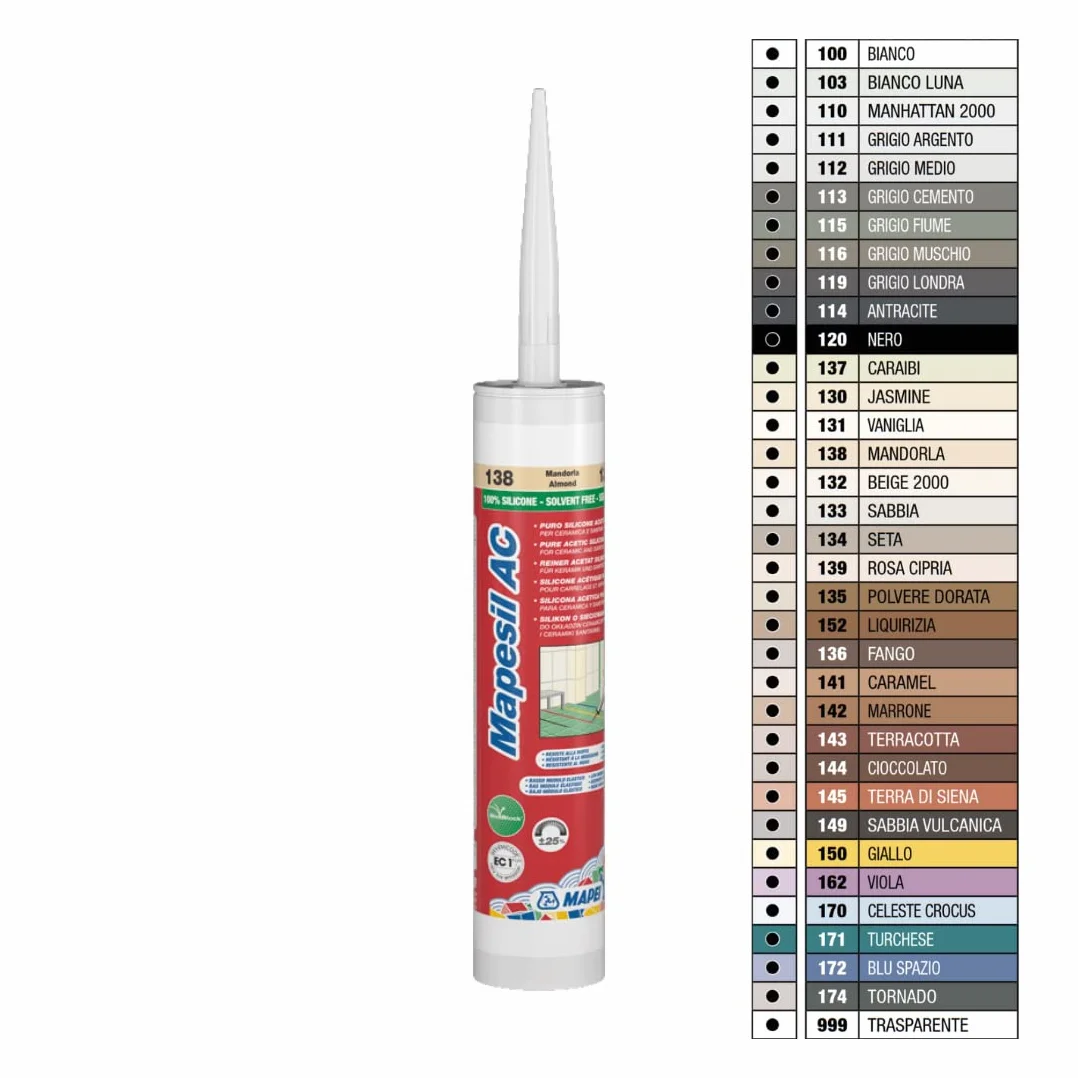 Silikon MAPEI Mapesil AC 310 ml 999 bezbarwny