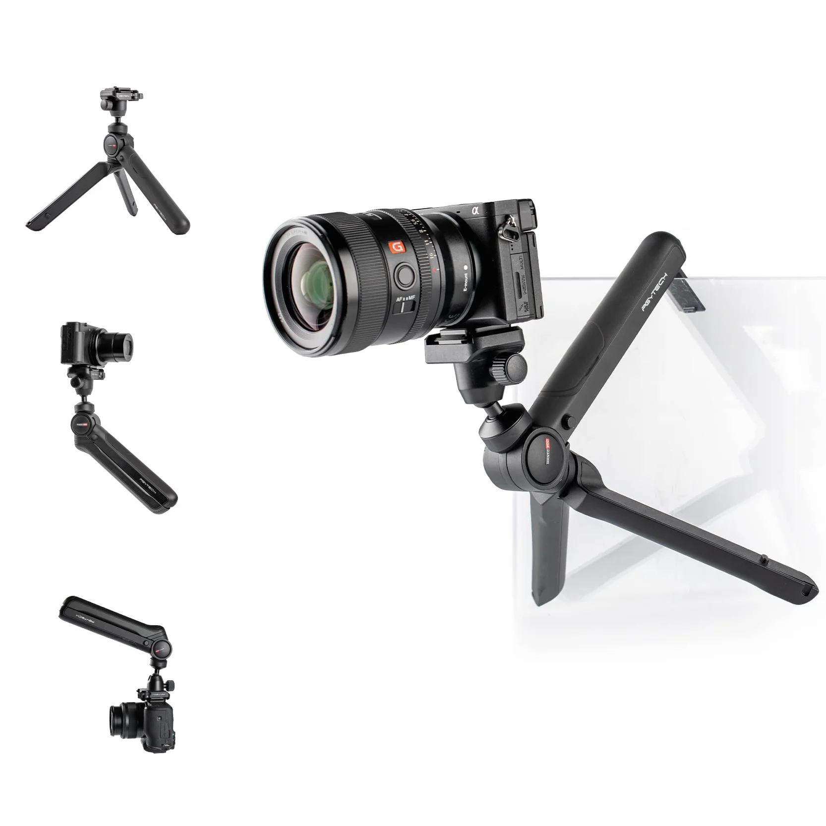 PGYTECH MANTISPOD 2.0 mini statyw do kamery vlogowania statyw mały statyw podróżny do Sony/Canon/Nikon/Fujifilm SLR DSLR Pocket Stand Video Vlog Desktop Shooting Selfie Mount
